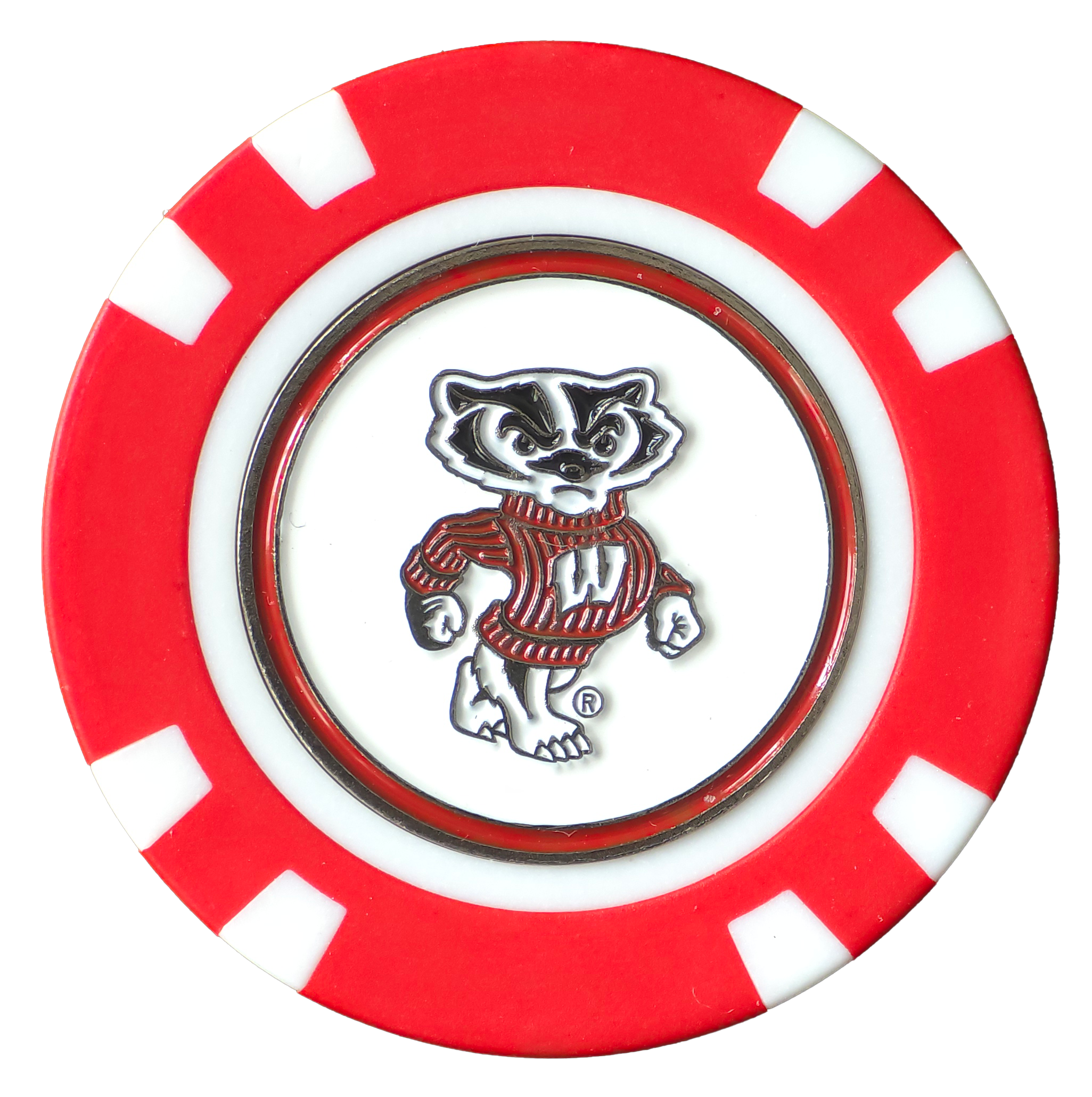 Officially Licensed Wisconsin Badgers Poker Chip Ball Marker