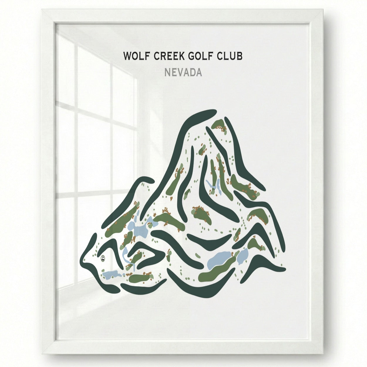 Wolf Creek Golf Club, Mesquite Nevada - Printed Golf Course