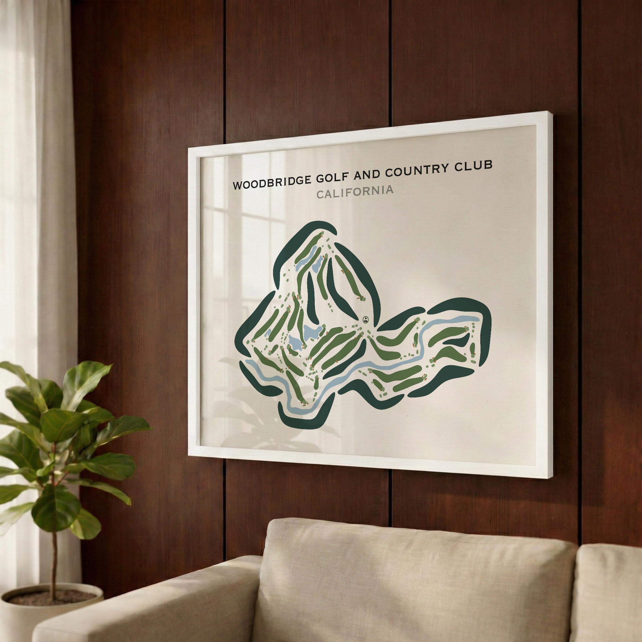 Woodbridge Golf & Country Club, California - Printed Golf Courses