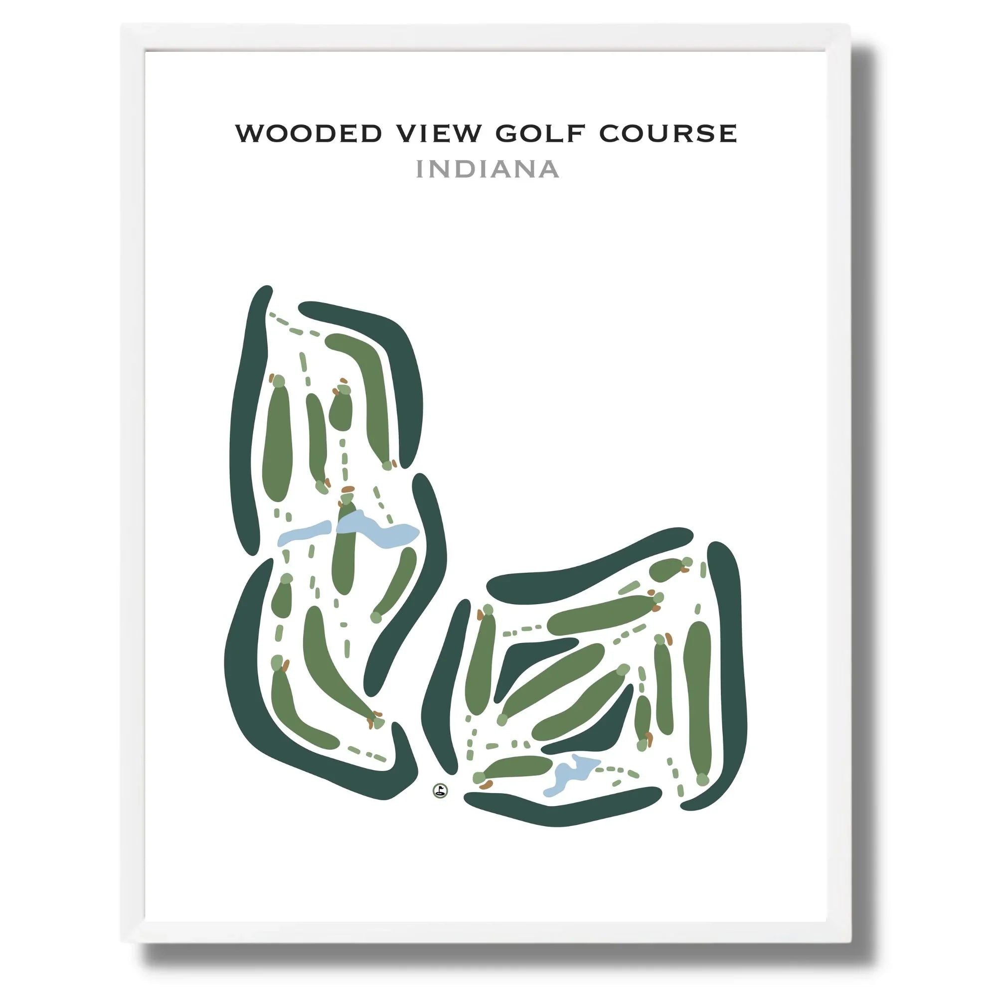 Wooded View Golf Course, Indiana - Printed Golf Courses