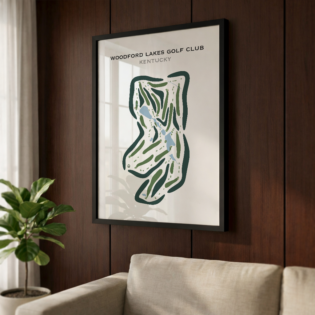 Woodford Lakes Golf Club, Kentucky - Printed Golf Courses