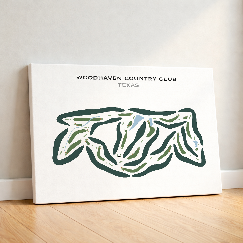 Woodhaven Country Club, Texas - Printed Golf Courses