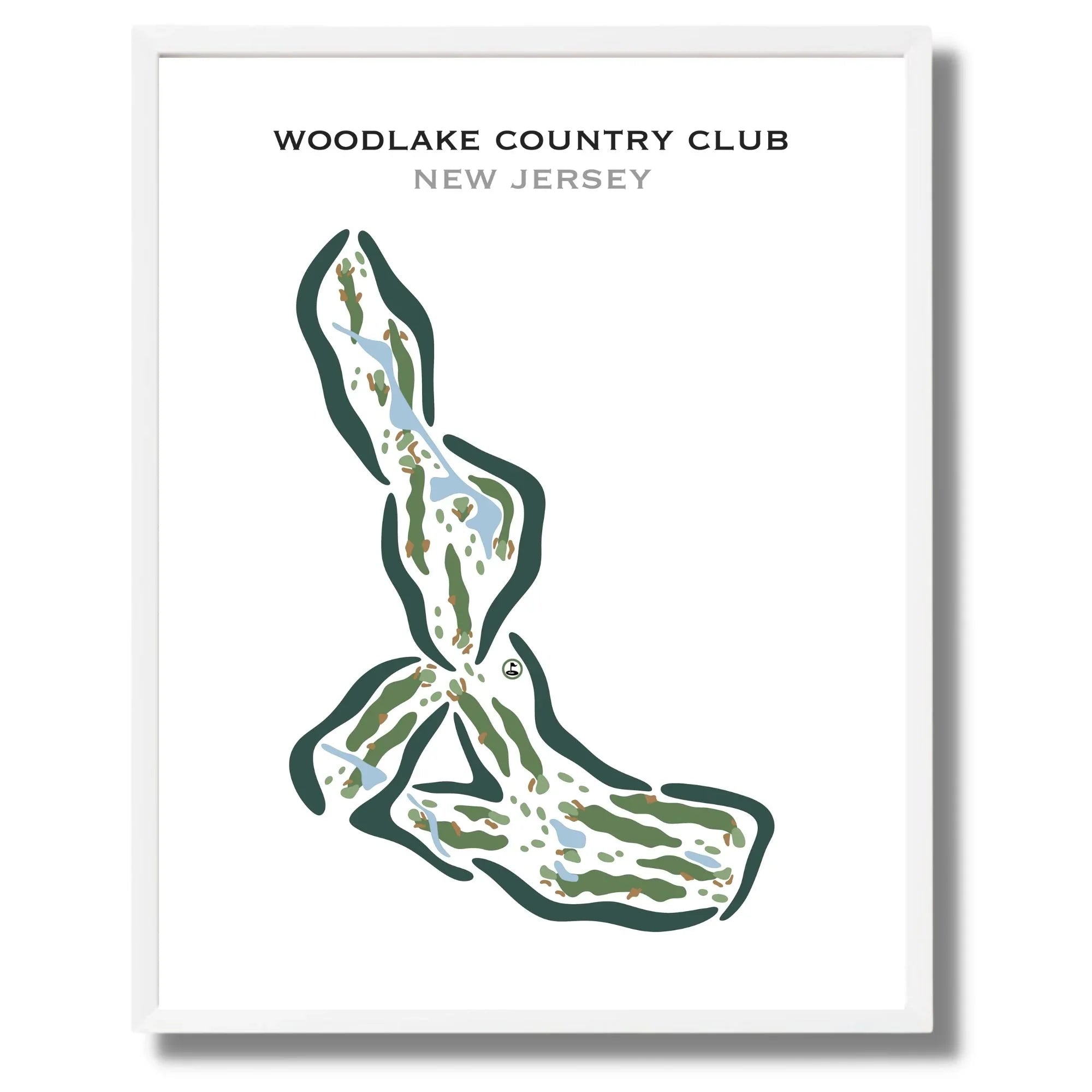 Woodlake Country Club, New Jersey - Printed Golf Courses
