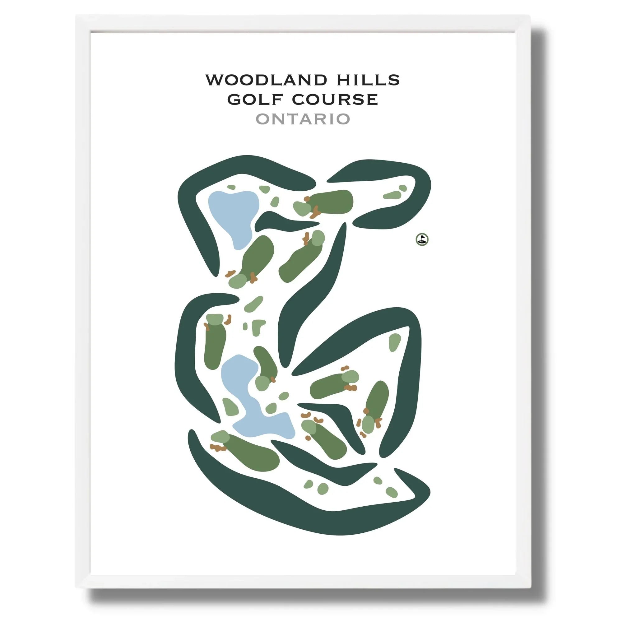 Woodland Hills Golf Course, Canada - Printed Golf Courses