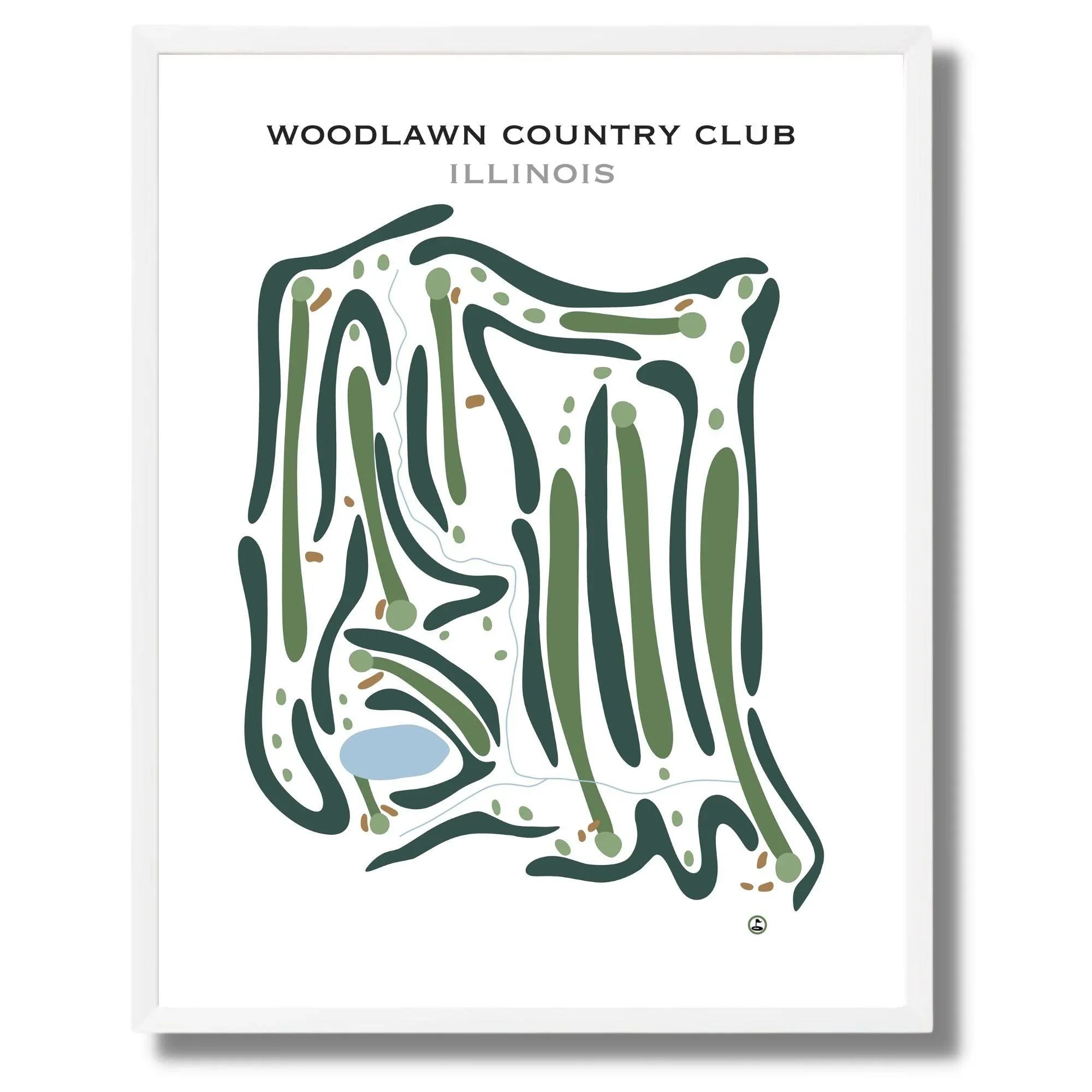 Woodlawn Country Club, Illinois - Printed Golf Courses