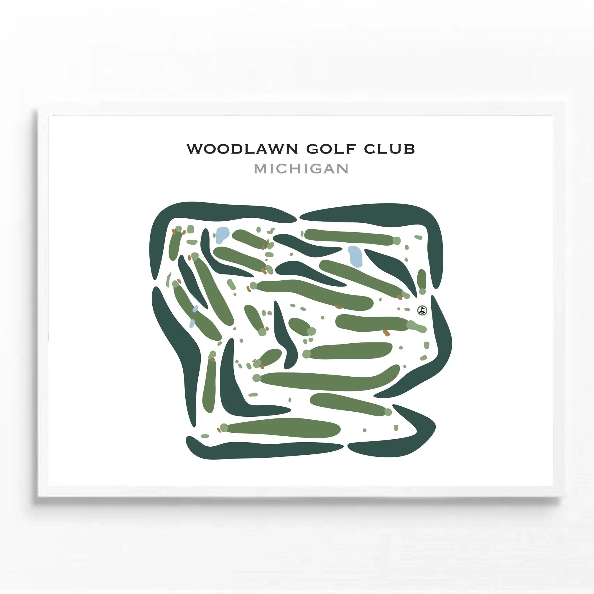 Woodlawn Golf Club, Michigan - Printed Golf Courses