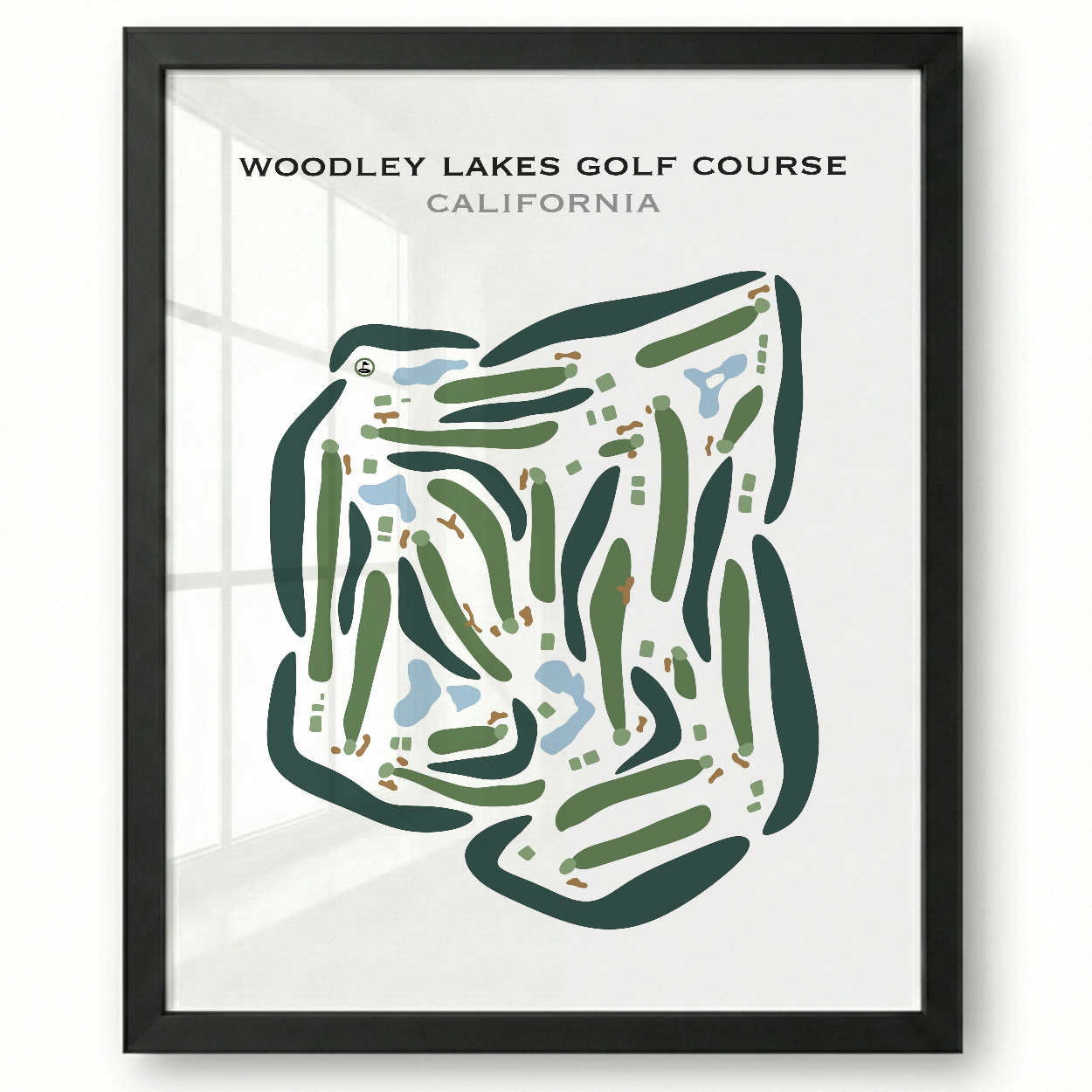 Woodley Lakes Golf Course, California - Printed Golf Courses