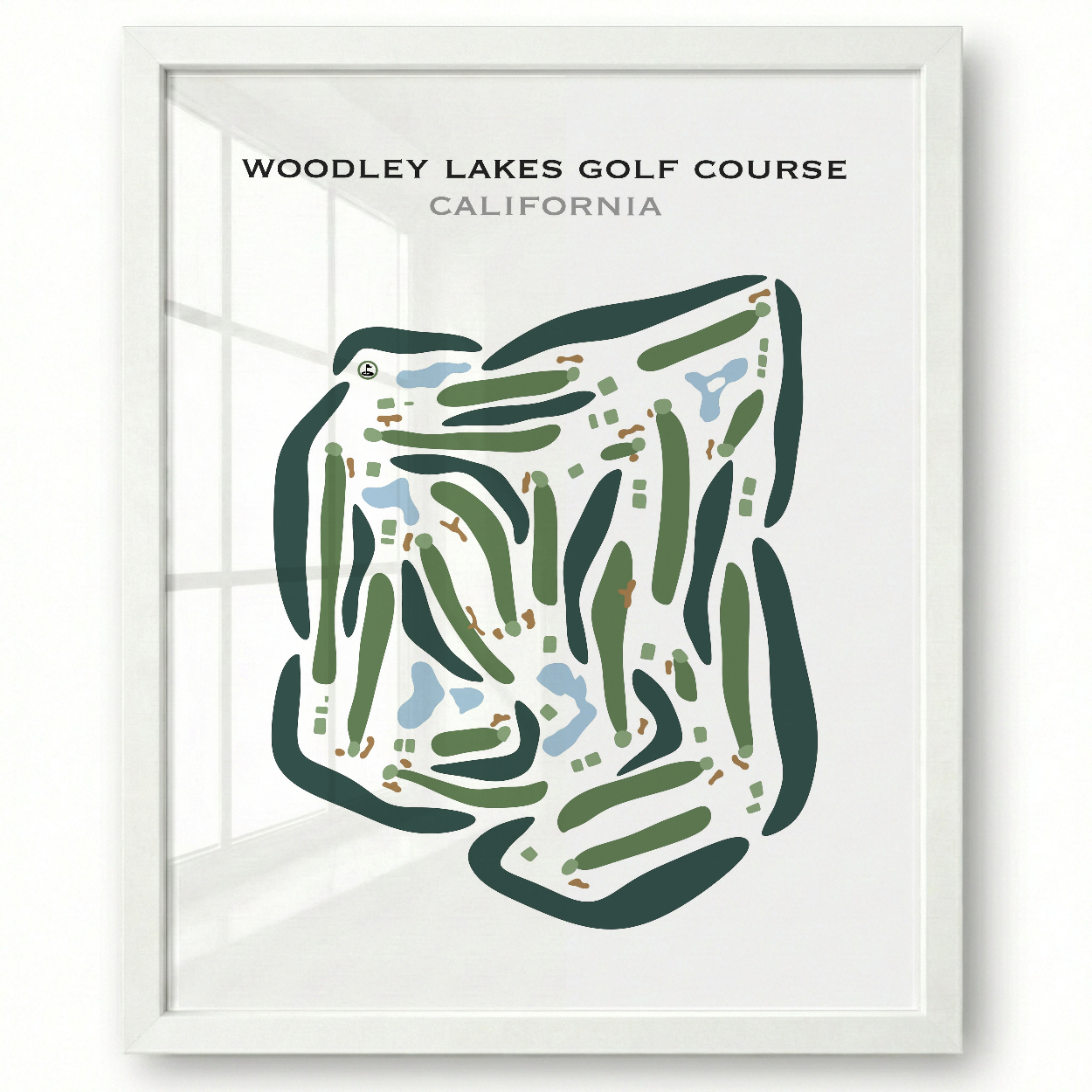 Woodley Lakes Golf Course, California - Printed Golf Courses