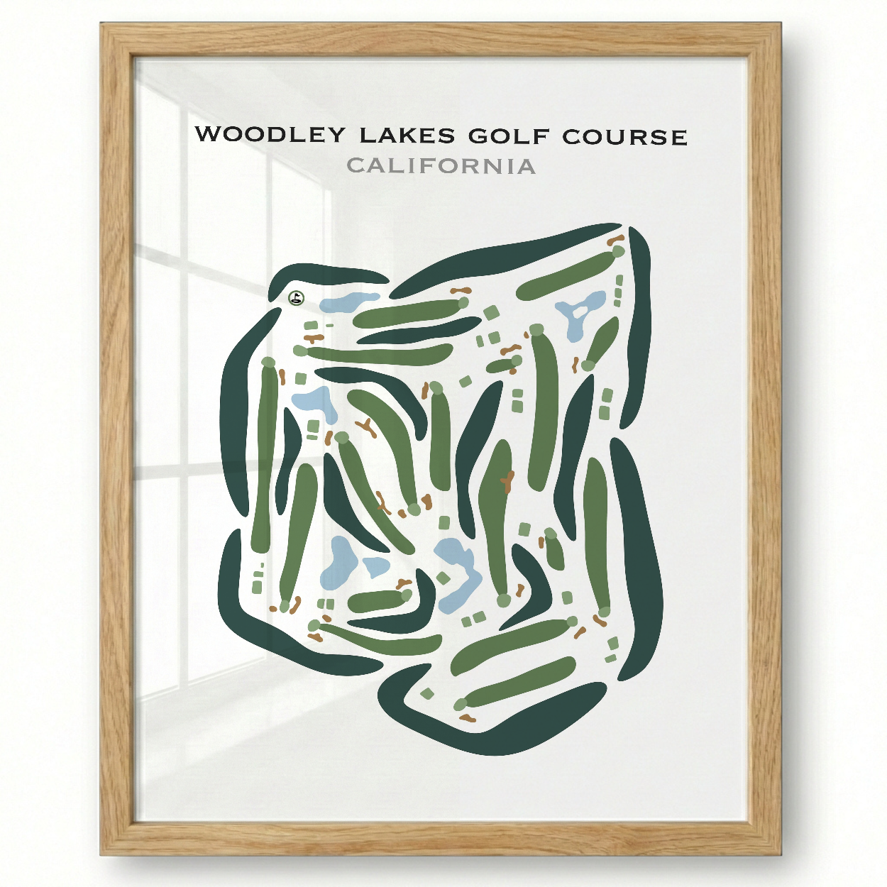 Woodley Lakes Golf Course, California - Printed Golf Courses