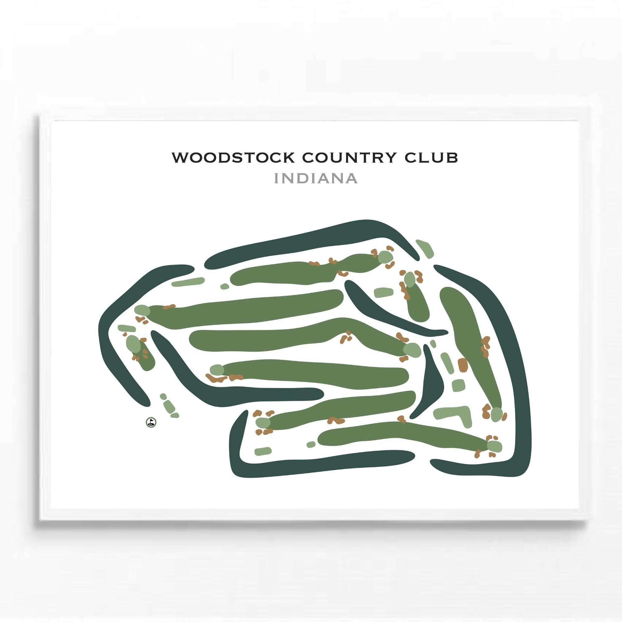 Woodstock Country Club, Indiana - Printed Golf Courses