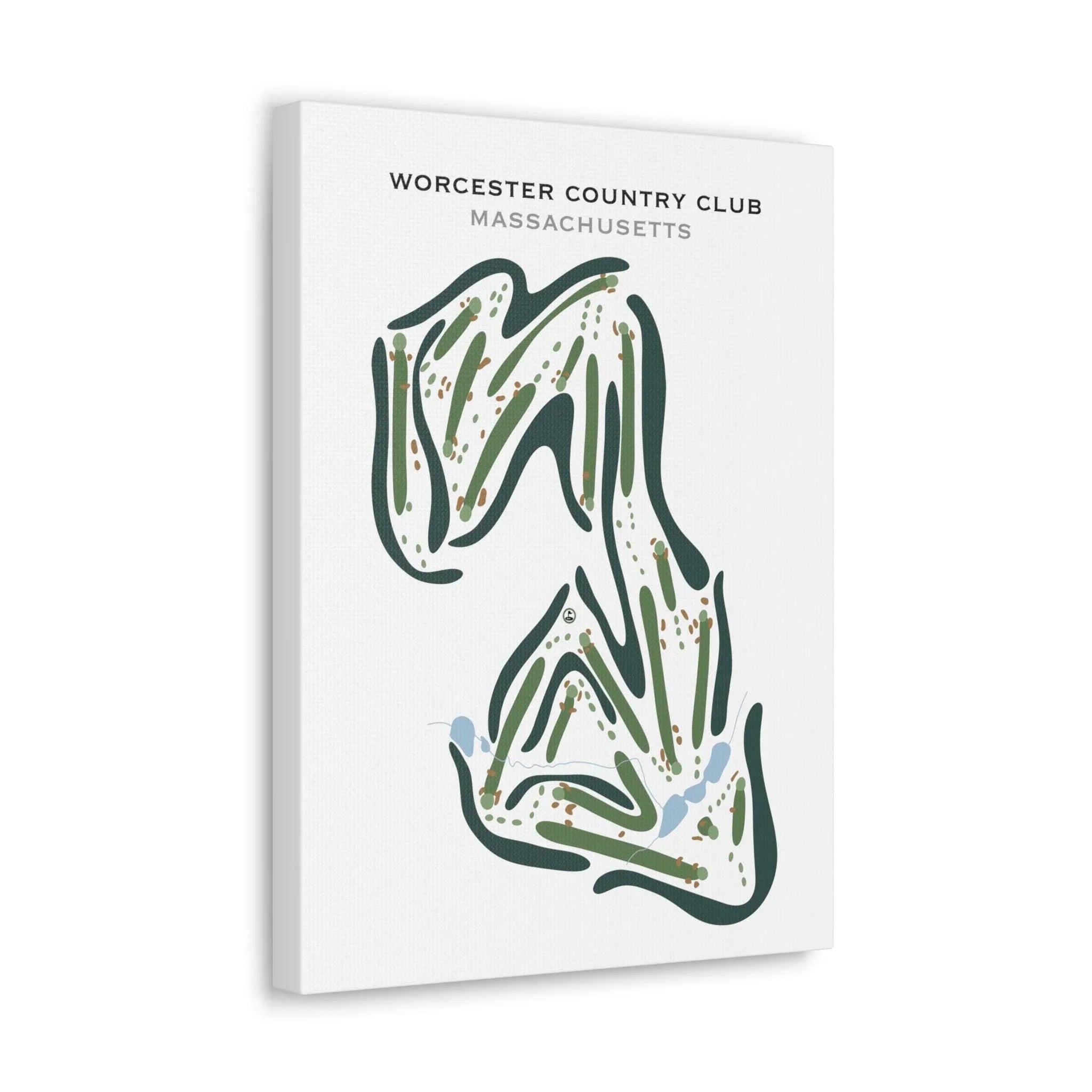 Worcester Country Club, Massachusetts - Printed Golf Courses