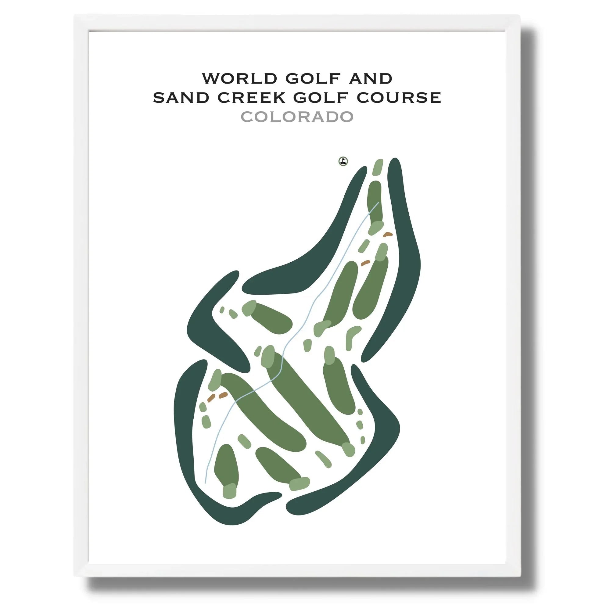 World Golf & Sand Creek Golf Course, Colorado - Printed Golf Courses
