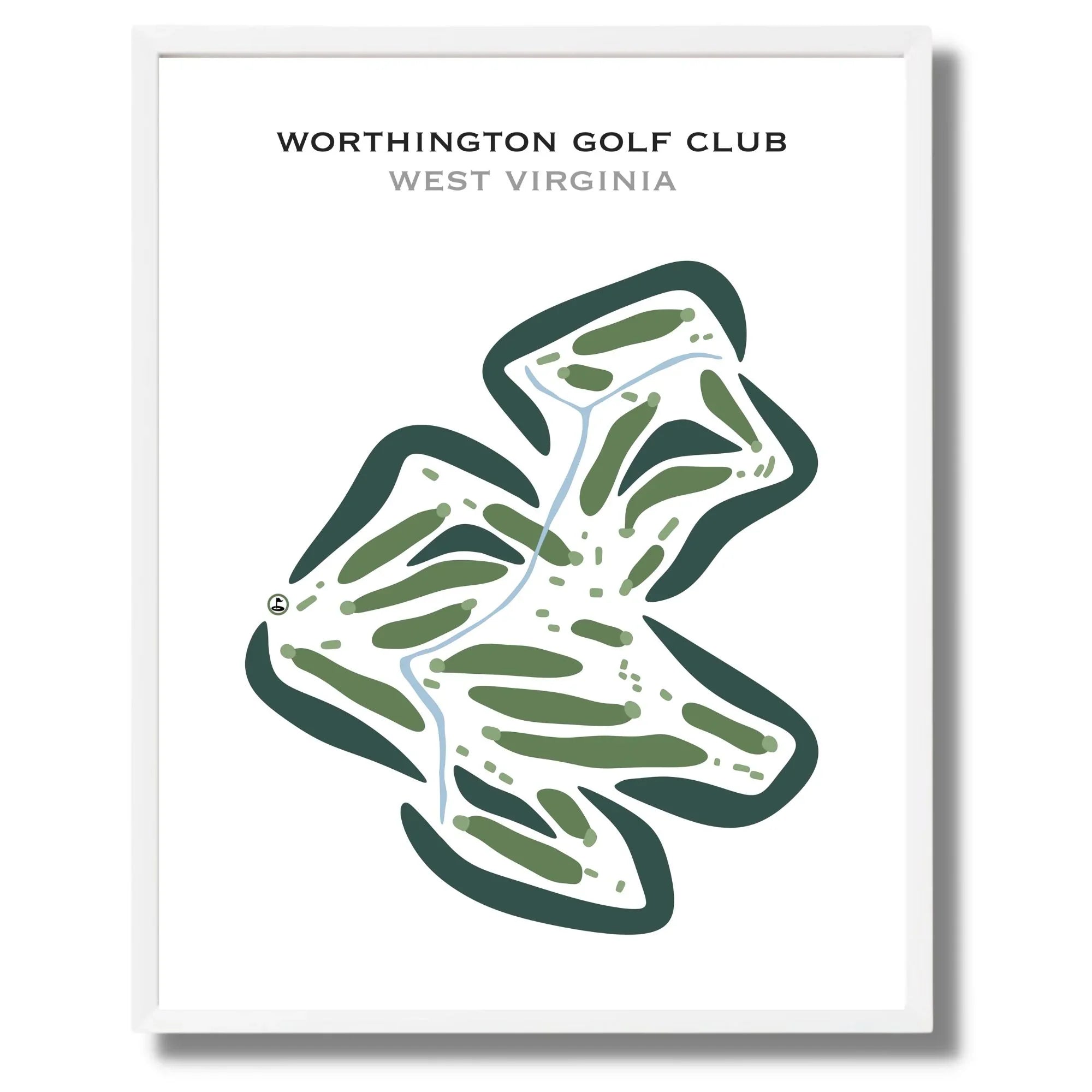 Worthington Golf Club, West Virginia - Printed Golf Courses