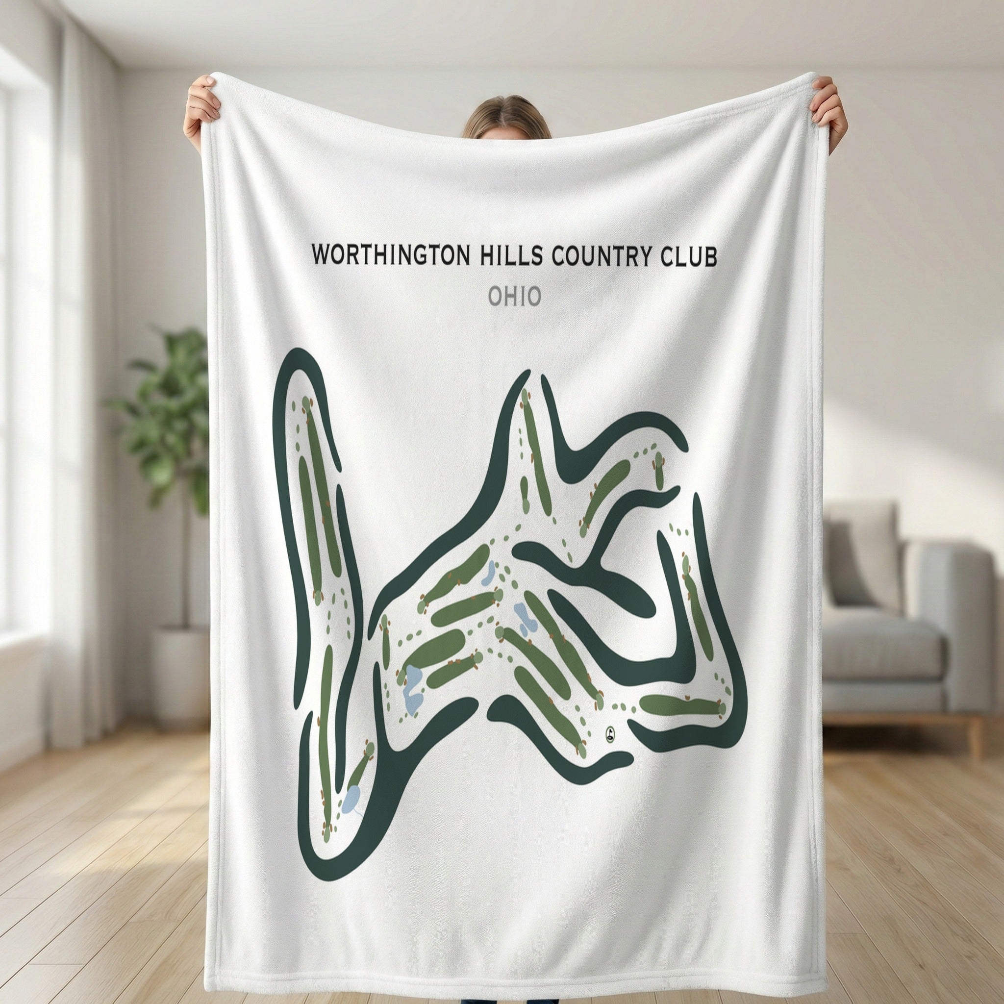Worthington Hills Country Club, Ohio - Printed Golf Courses