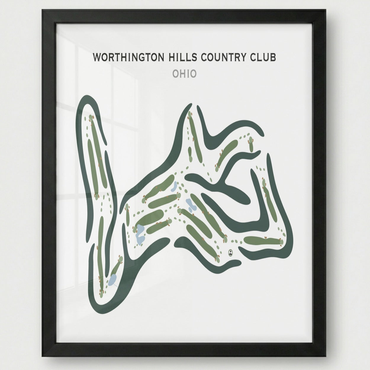 Worthington Hills Country Club, Ohio - Printed Golf Courses