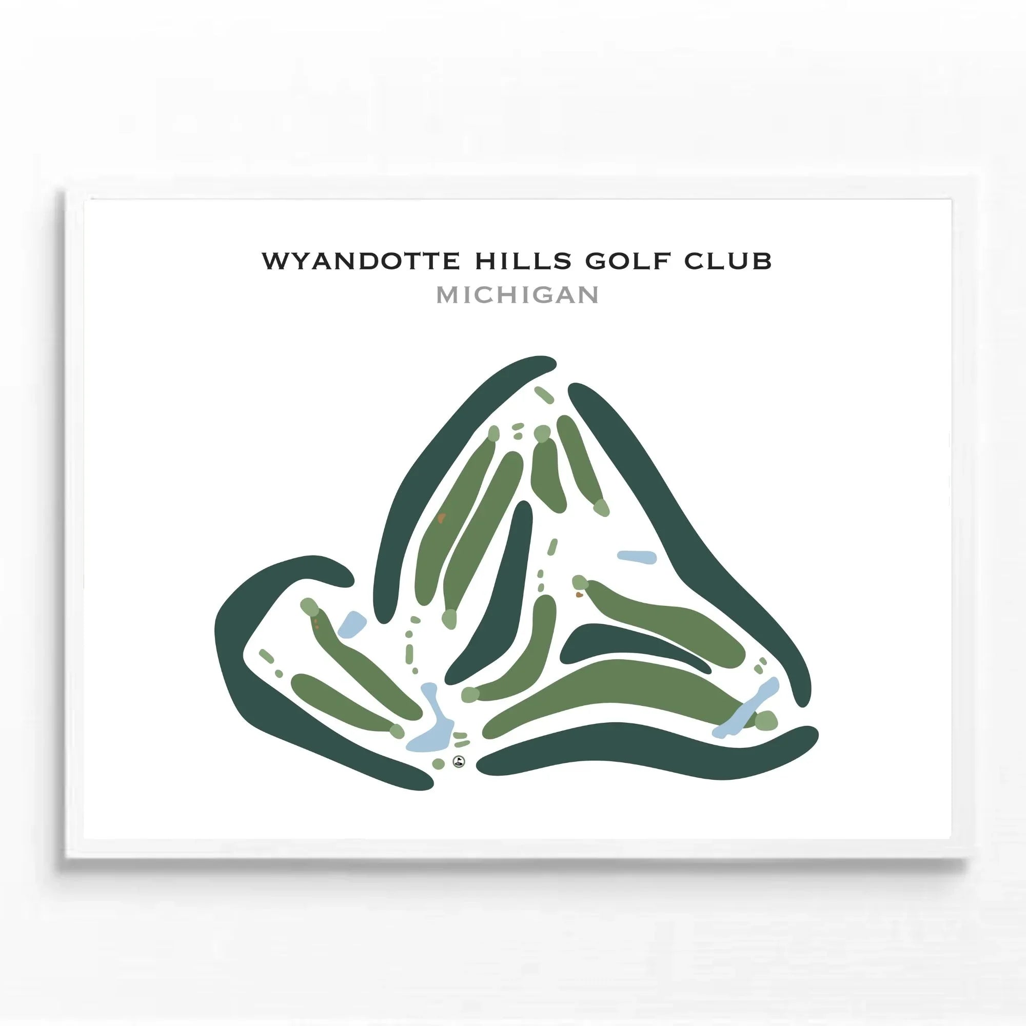 Wyandotte Hills Golf Club, Michigan - Printed Golf Courses