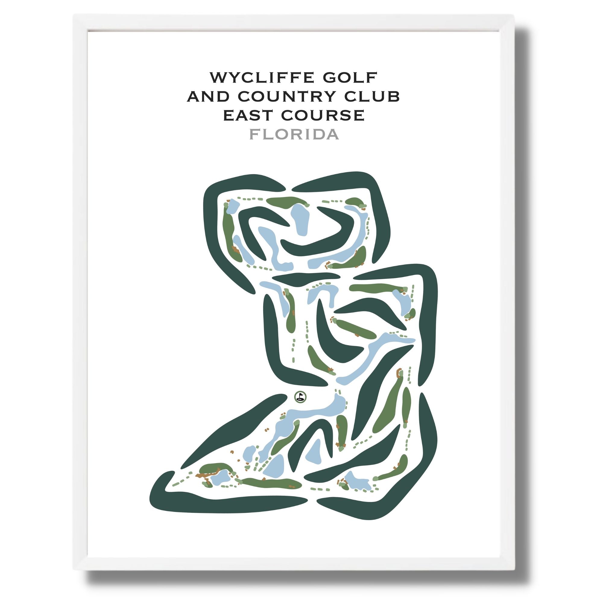 Wycliffe Golf and Country Club, East Course, Florida - Printed Golf Courses