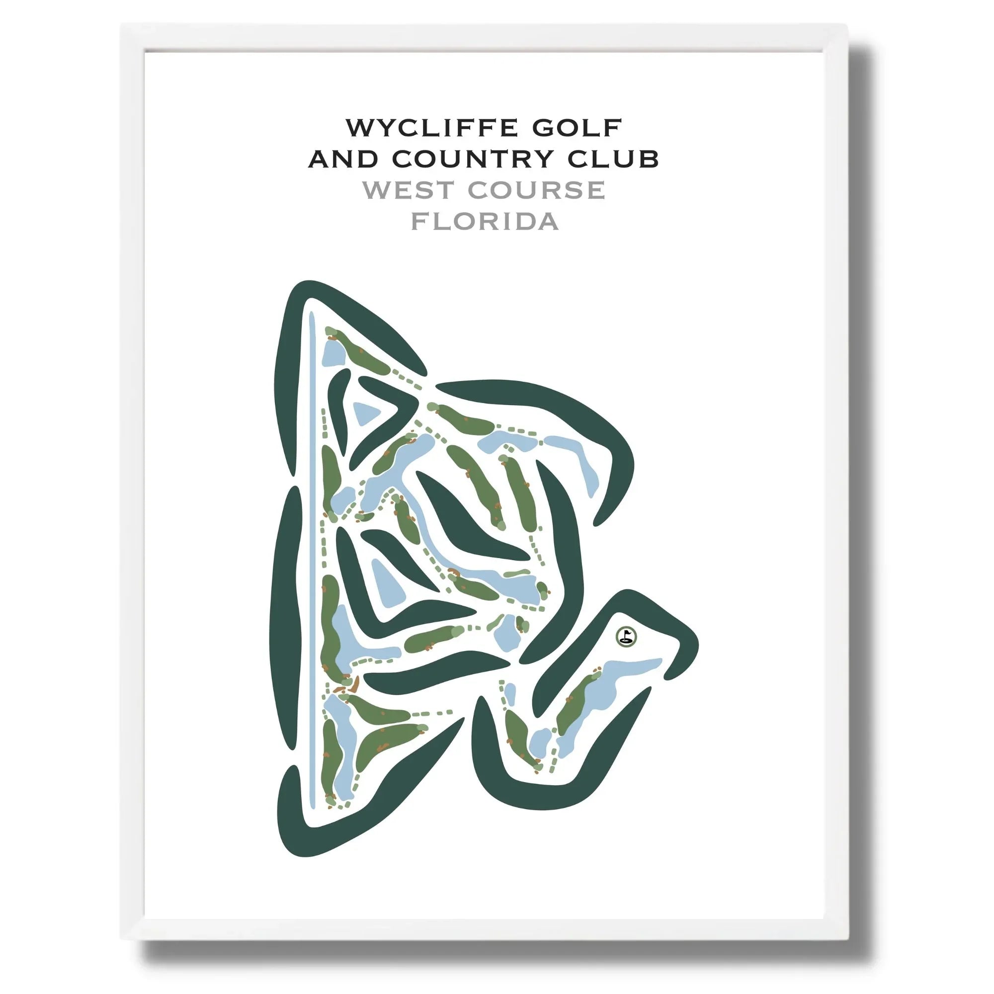 Wycliffe Golf and Country Club, West Course, Florida - Printed Golf Courses