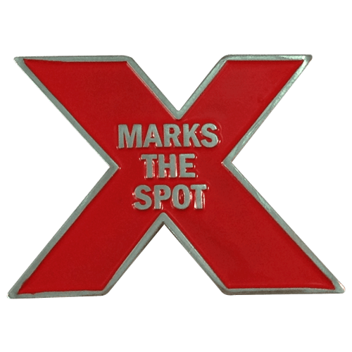 X Marks The Spot Ball Marker & Hat Clip by ReadyGOLF