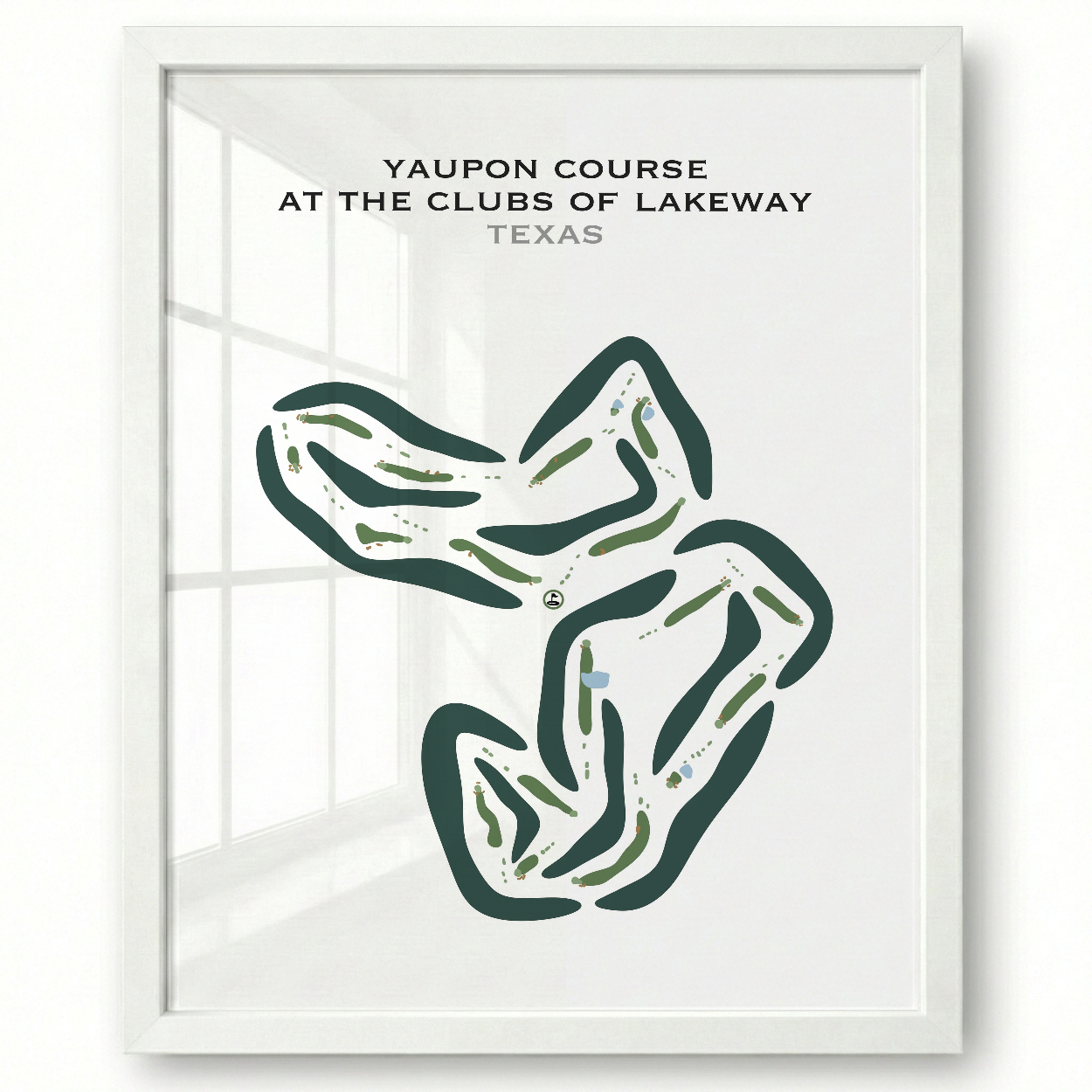 Yaupon Course at The Clubs of Lakeway, Texas - Printed Golf Courses