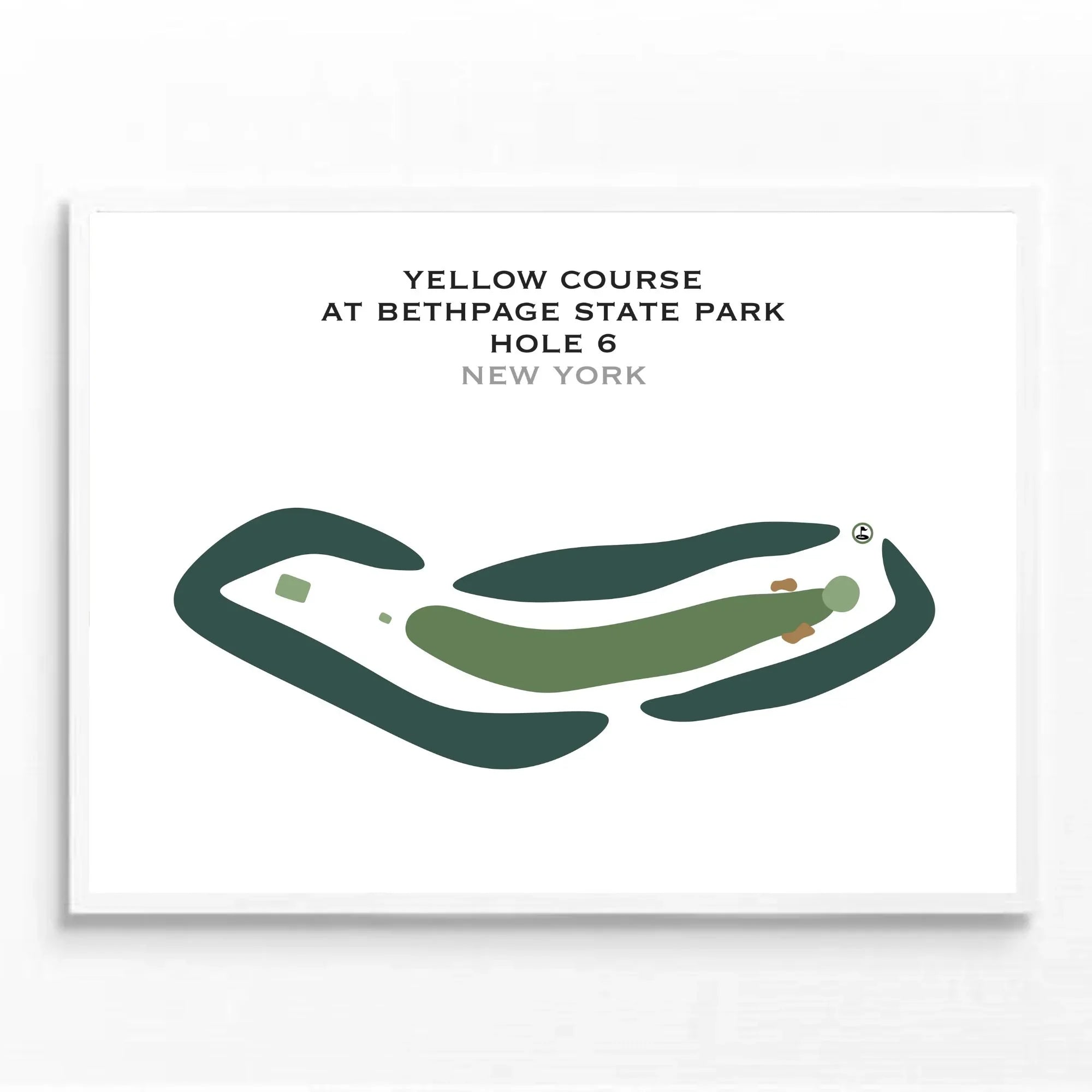 Yellow Course at Bethpage State Park, New York - Printed Golf Courses