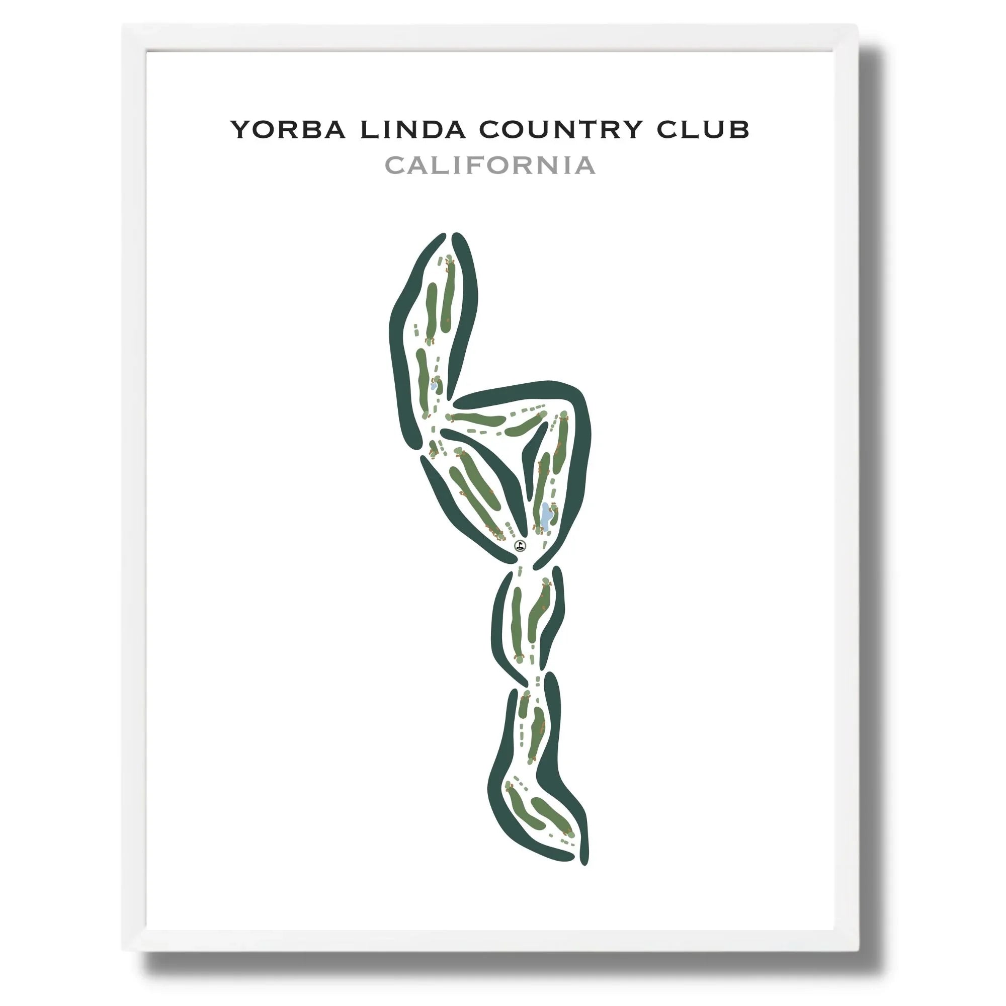 Yorba Linda Country Club, California - Printed Golf Courses