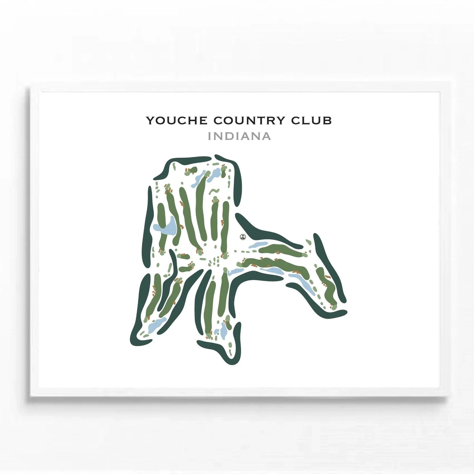 Youche Country Club, Indiana - Printed Golf Course