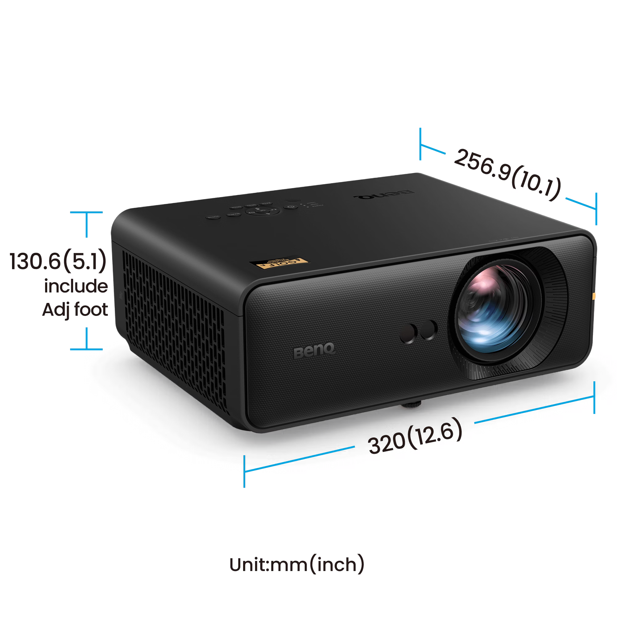 BenQ AH500ST Short-Throw 1080p Laser Golf Simulator Projector – 4,000 Lumens
