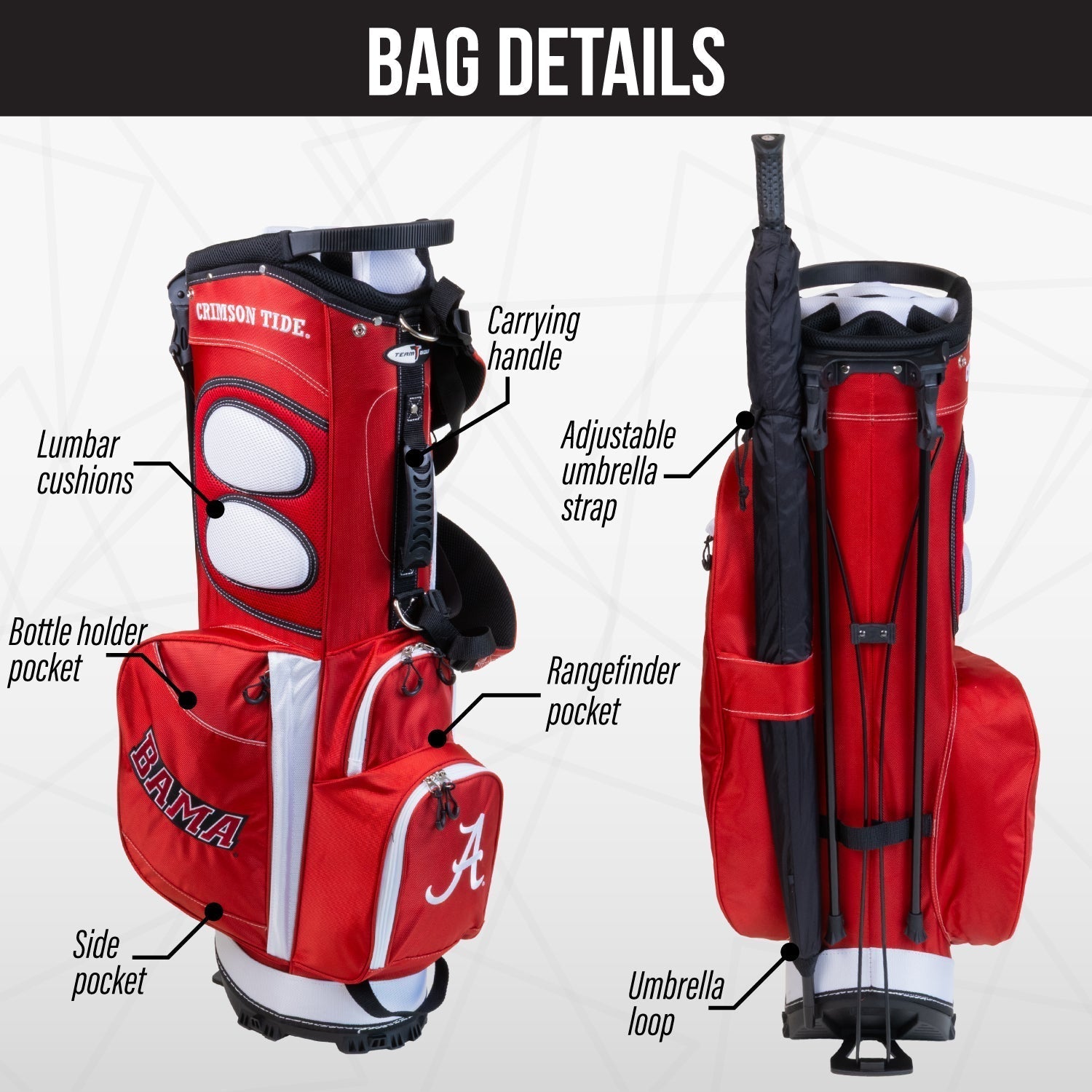 Alabama Crimson Tide Fairway Stand Bag