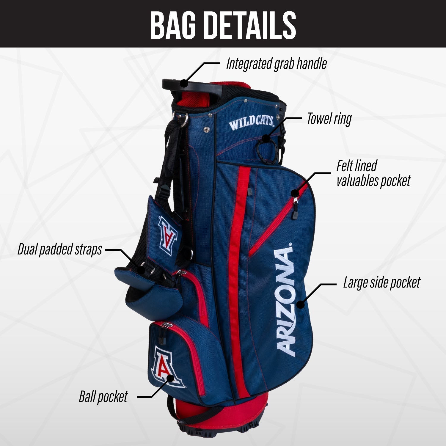 Arizona Wildcats Fairway Stand Bag
