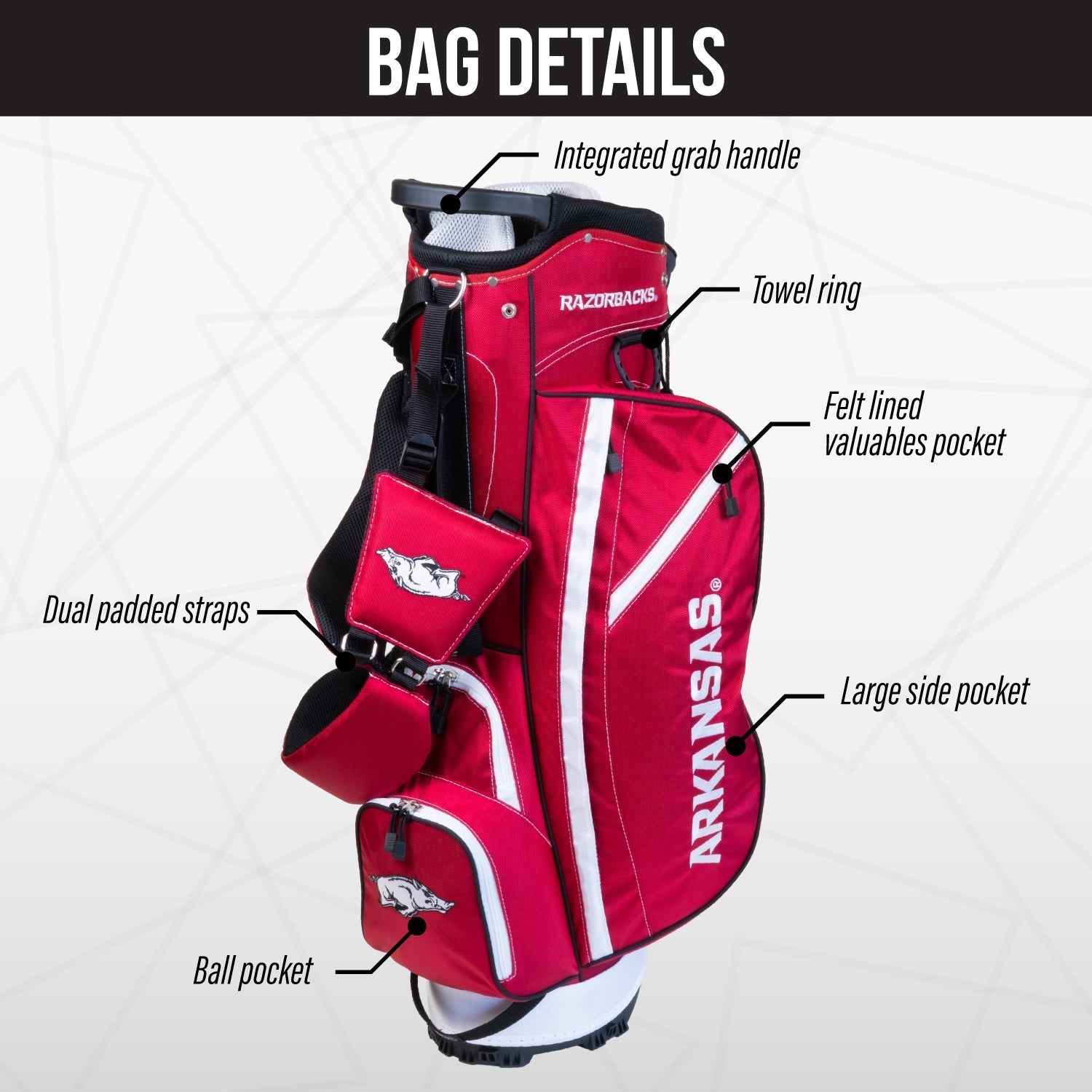 Arkansas Razorbacks Fairway Stand Bag