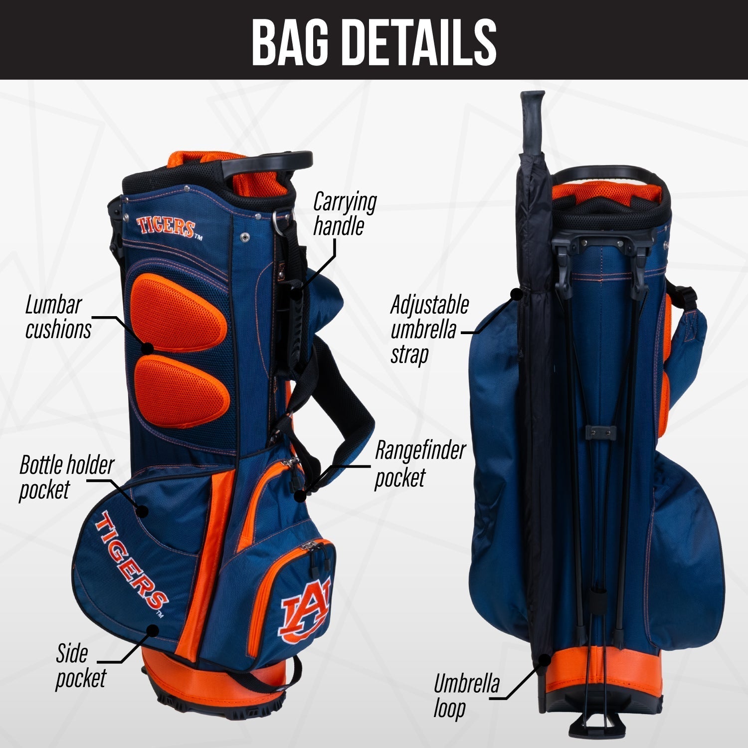 Auburn Tigers Fairway Stand Bag
