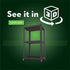 Steel Adjustable Height AV Cart