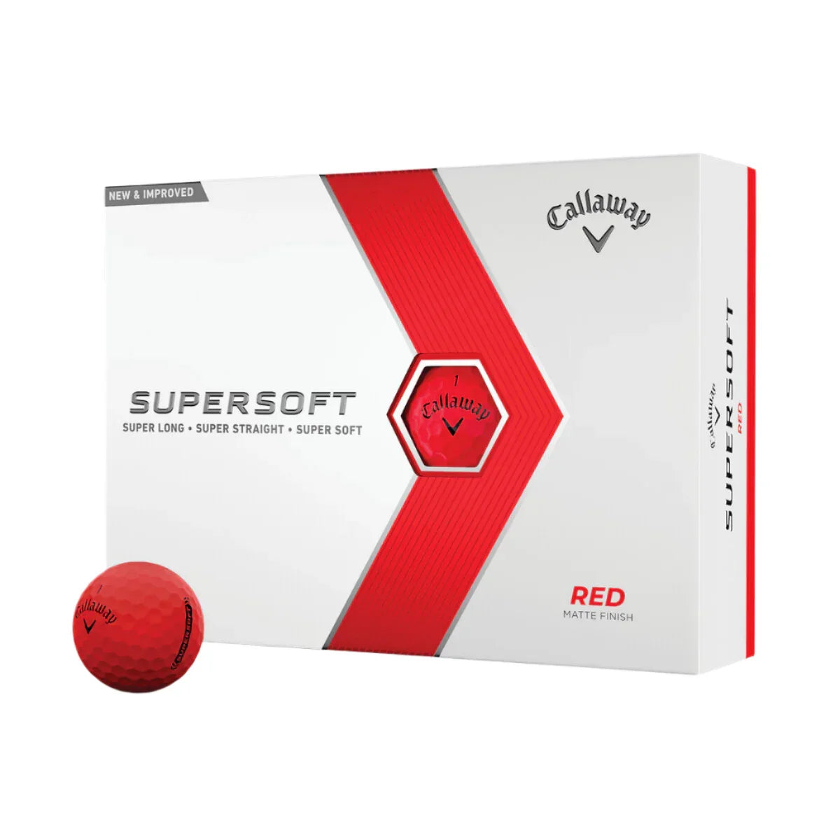 Callaway Supersoft Matte Red 2023 Golf Balls