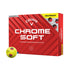 Callaway Chrome Soft TruTrack Yellow - Black & Red 2024 Golf Balls