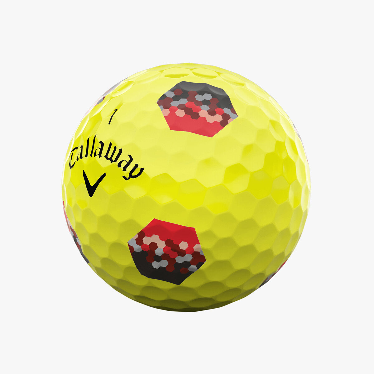 Callaway Chrome Soft TruTrack Yellow - Black & Red 2024 Golf Balls