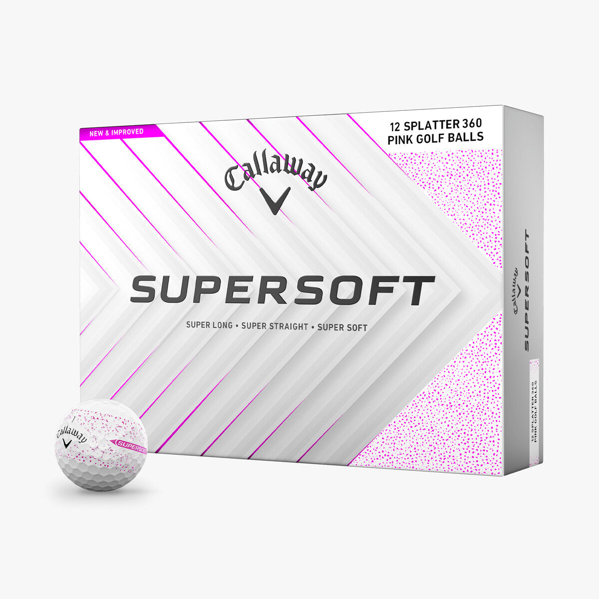 Callaway Supersoft Splatter 360 Pink 2025 Golf Balls