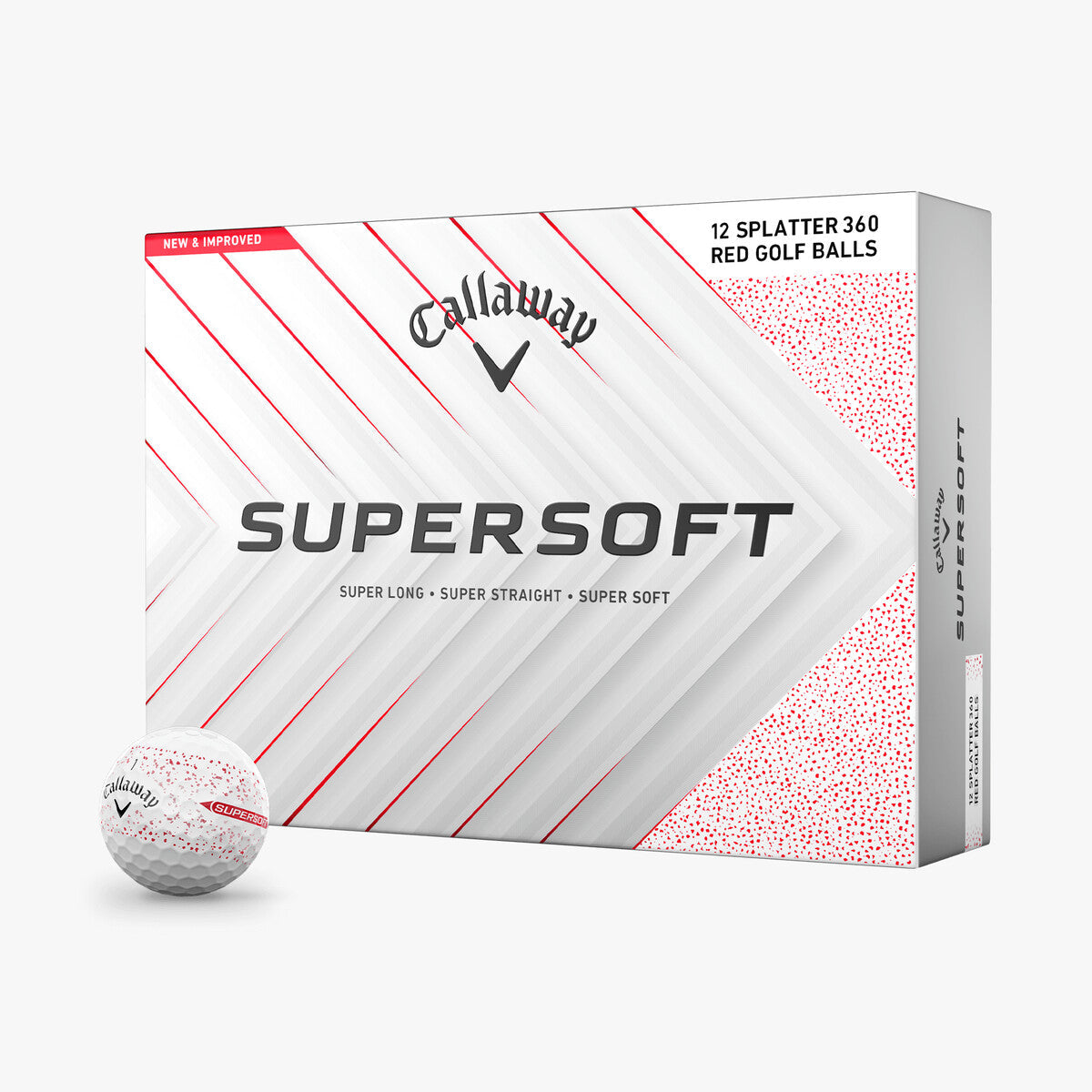 Callaway Supersoft Splatter 360 Red 2025 Golf Balls