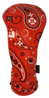 Red Bandana Embroidered Driver Headcover by ReadyGOLF