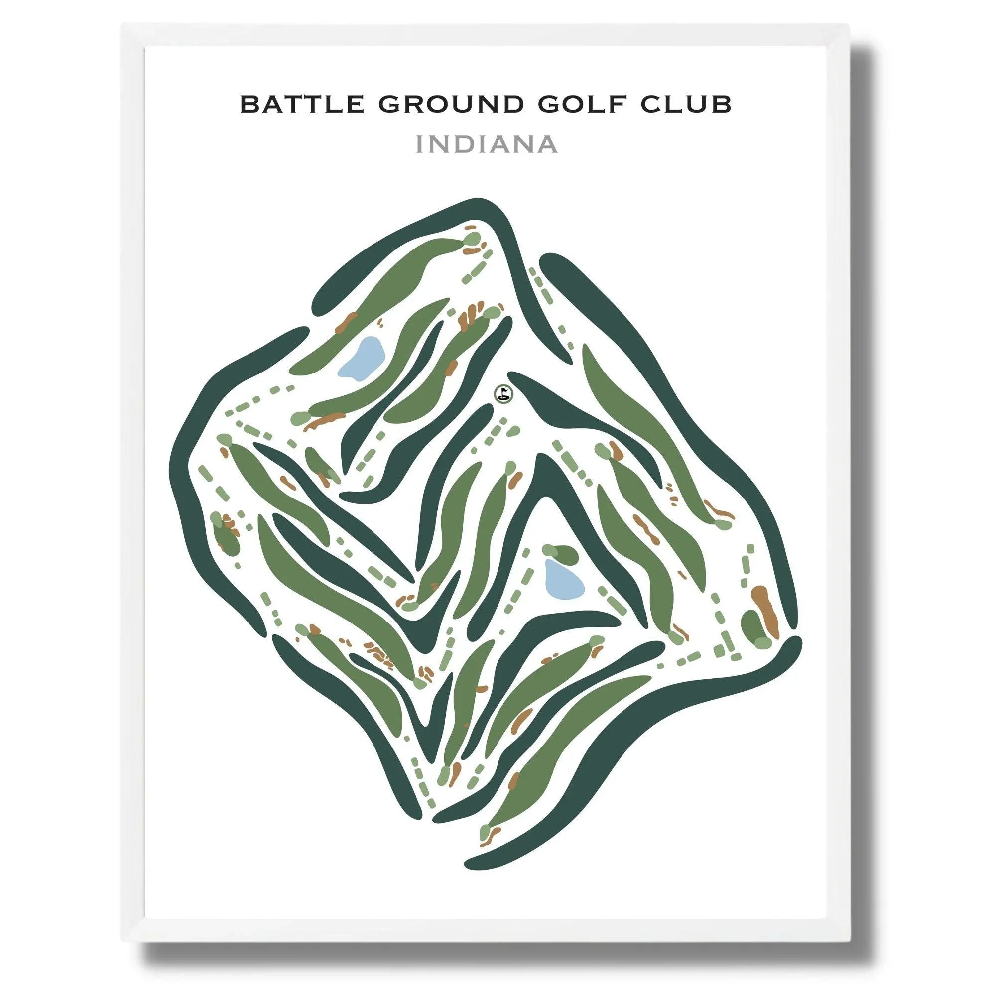 Battle Ground Golf Club, Indiana - Printed Golf Courses