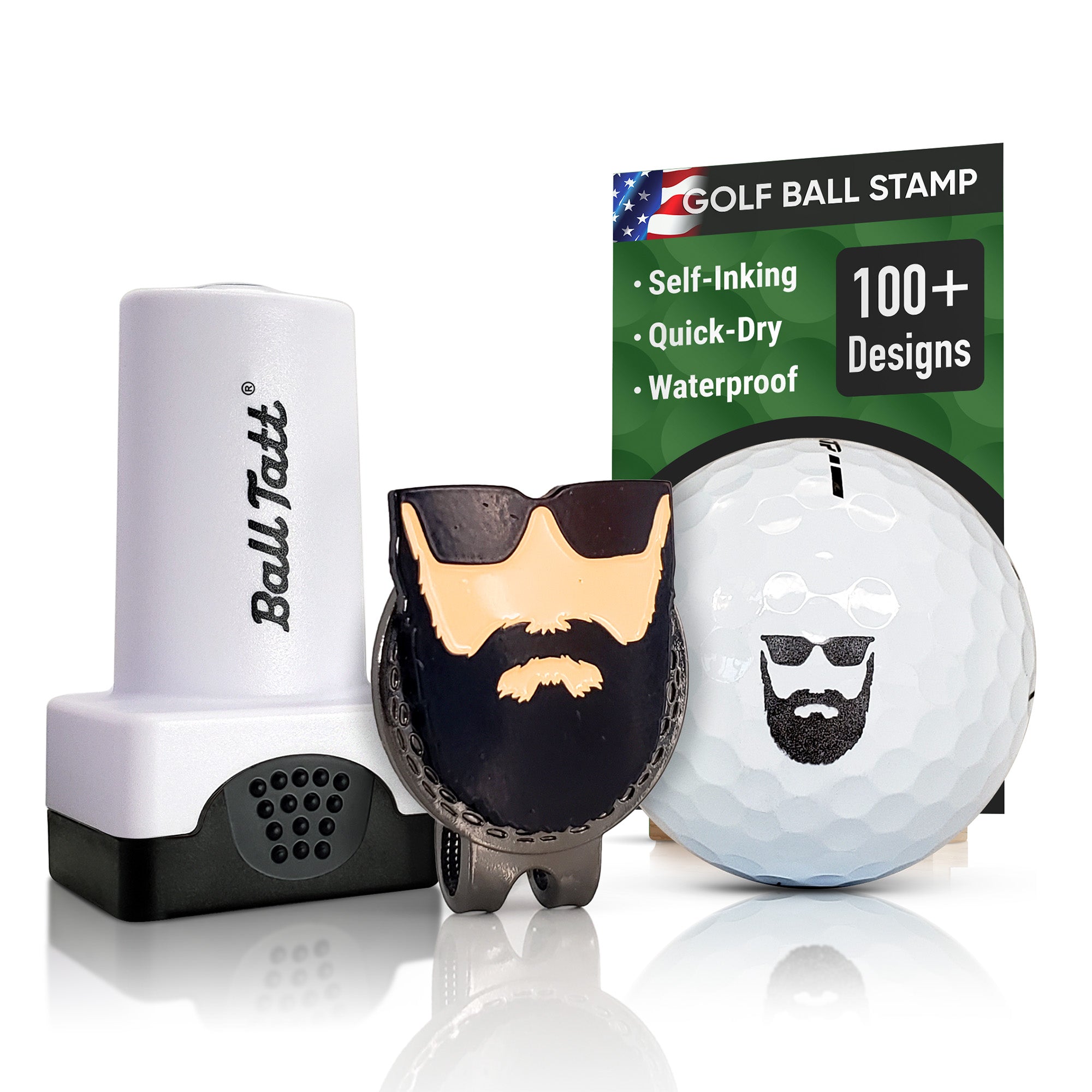 Beard Man Hat Clip Set