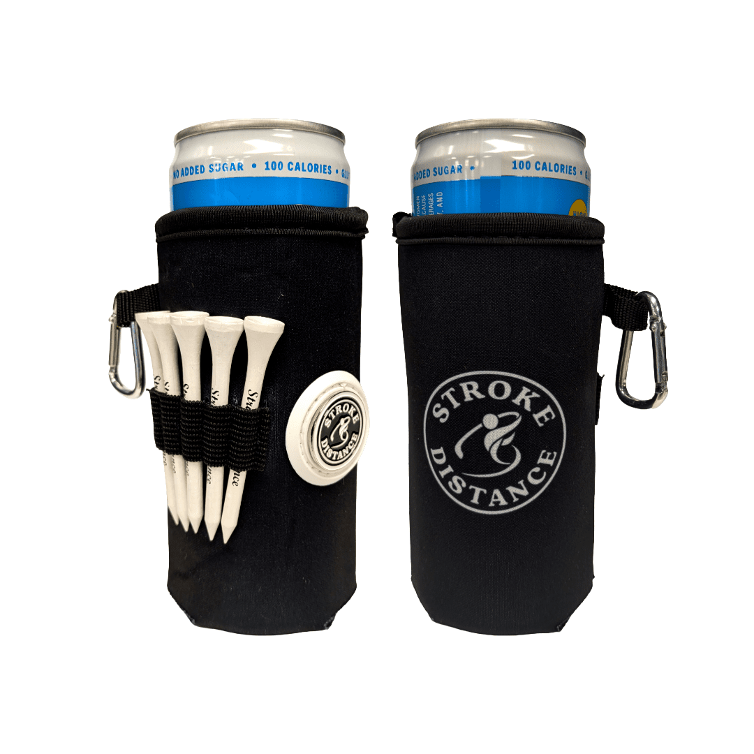 Beverage Caddie 3-in-1 Golf Insulator, Removeable Ball Marker, Bag Clip & Tees Combo