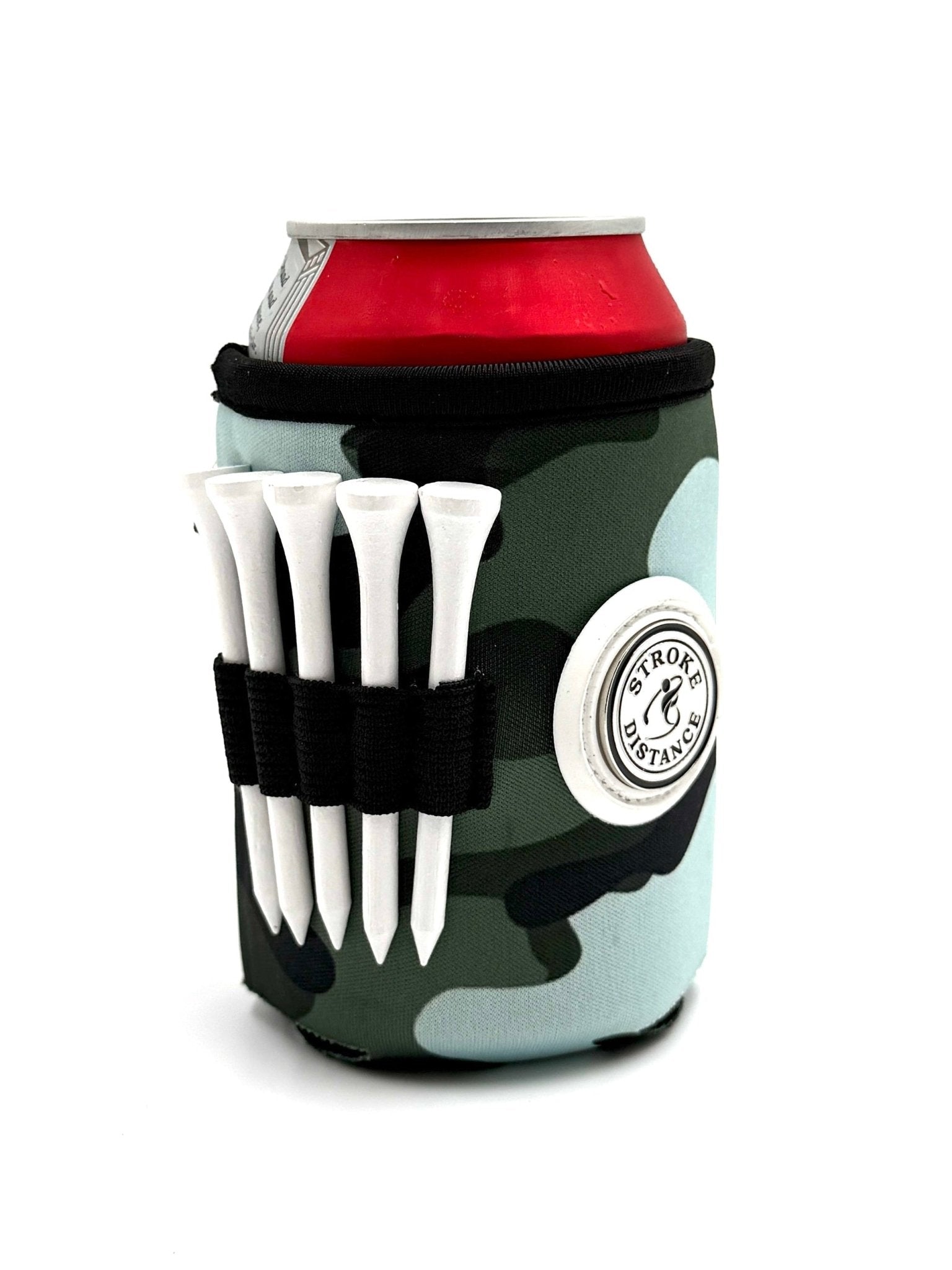 Beverage Caddie 3-in-1 Golf Insulator, Removeable Ball Marker, Bag Clip & Tees Combo