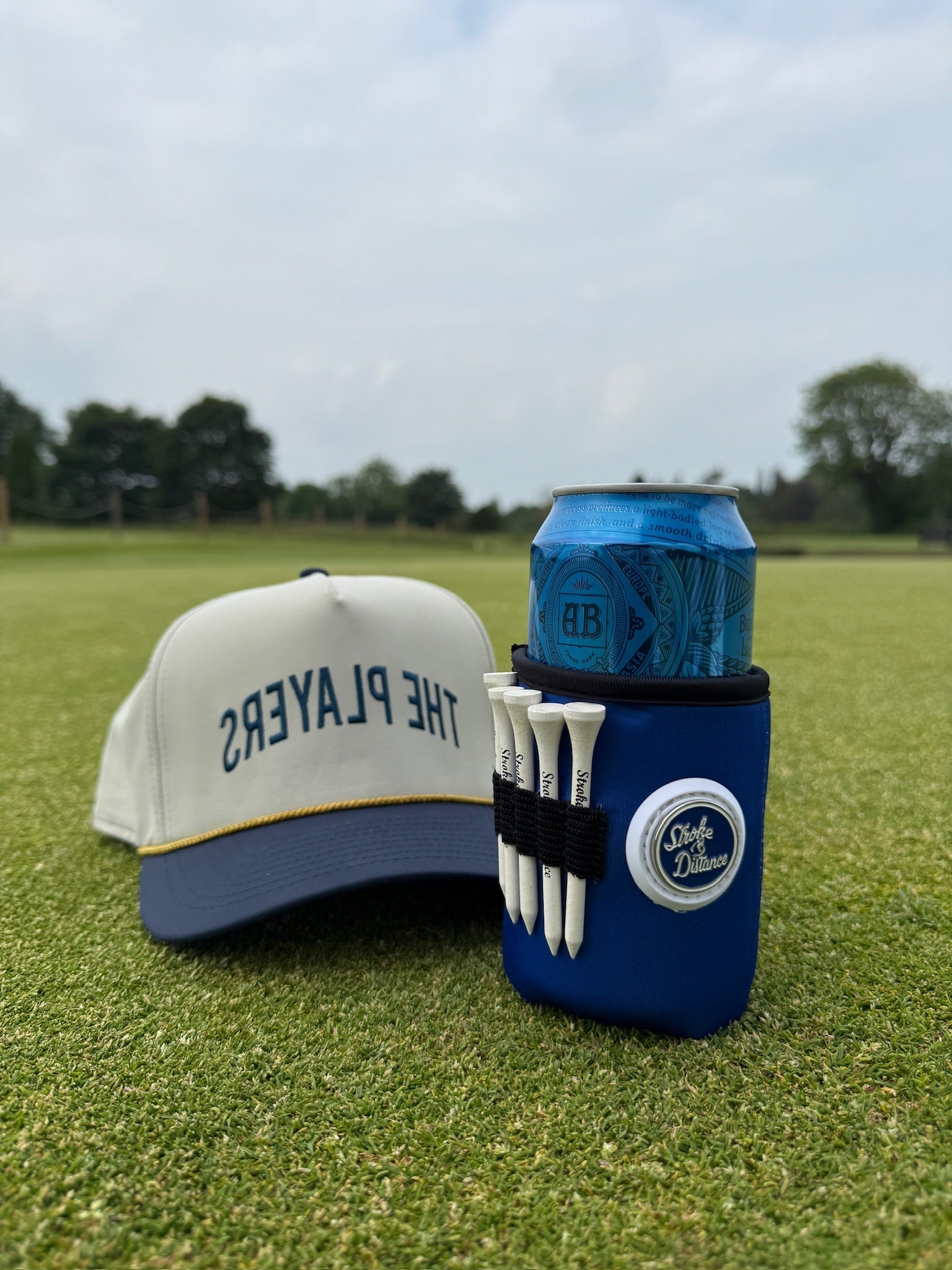 Beverage Caddie 3-in-1 Golf Insulator, Removeable Ball Marker, Bag Clip & Tees Combo