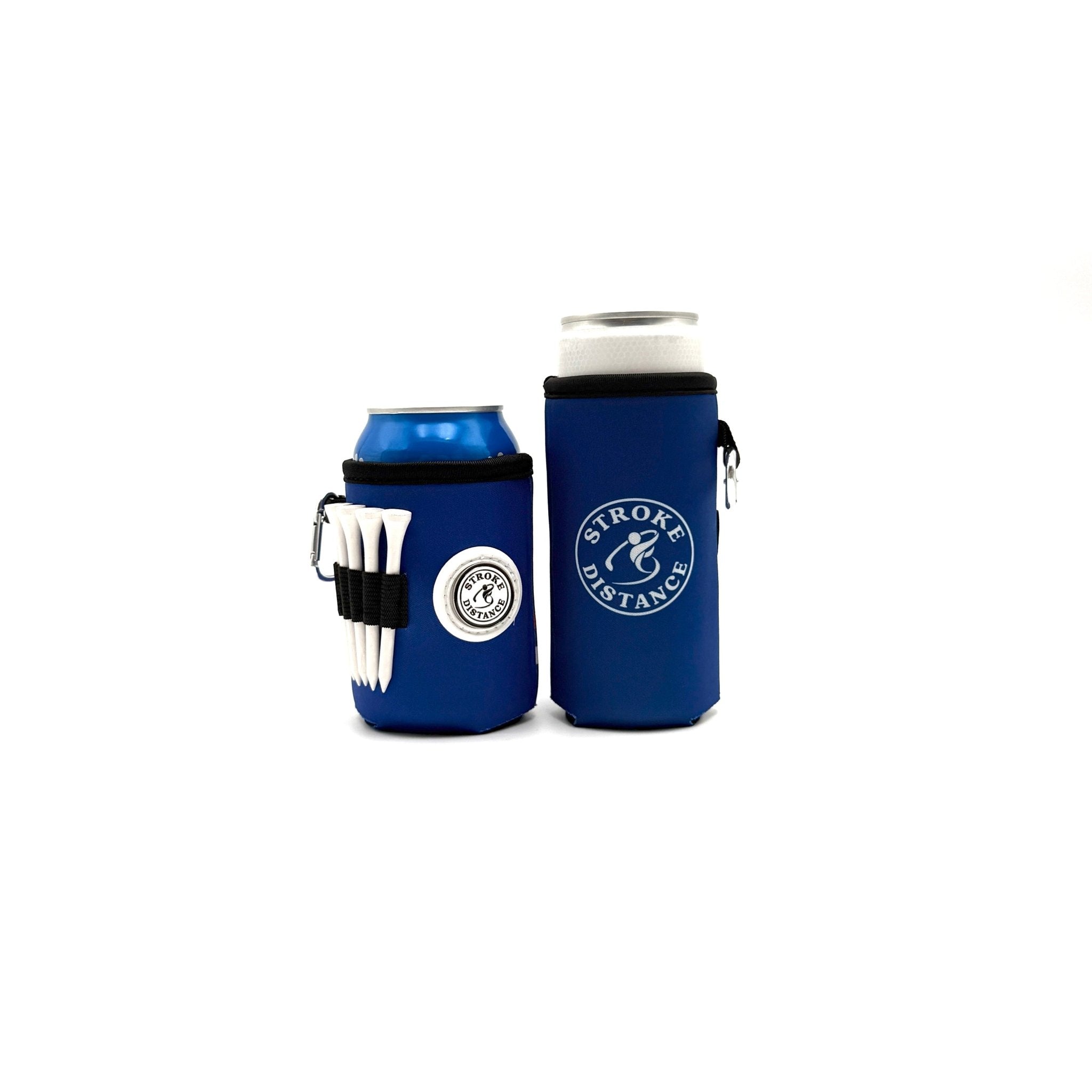 Beverage Caddie Collection (7 pack) 3-in-1 Golf Insulator, Removeable Ball Marker, Bag Clip & Tees Combo