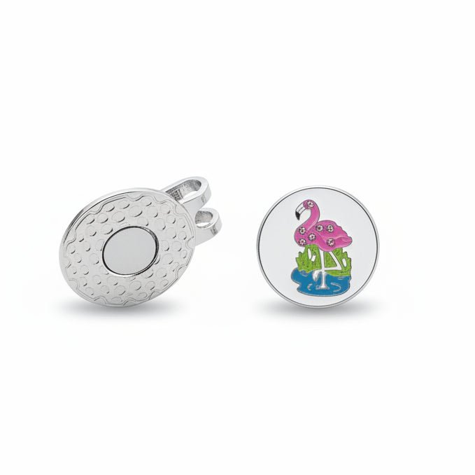 Birdie in Paradise Flamingo Golf Ball Marker