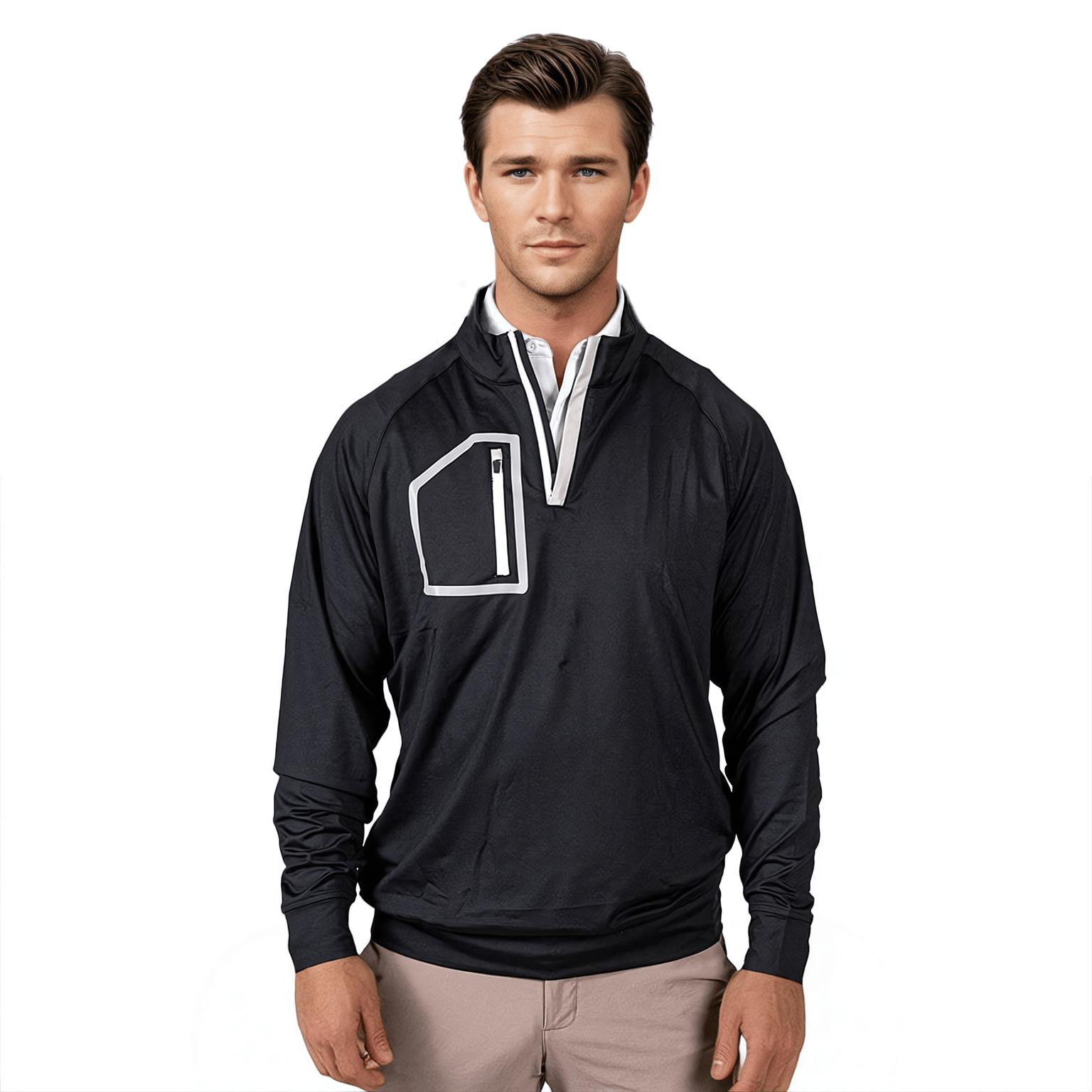 Black Men's Q-Zip