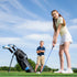 PGA TOUR® Juniors Left Handed Blue Golf Club Set by Golfgen® for Player Heights 4'8" - 5'3" | Complete Junior Golf Club Set