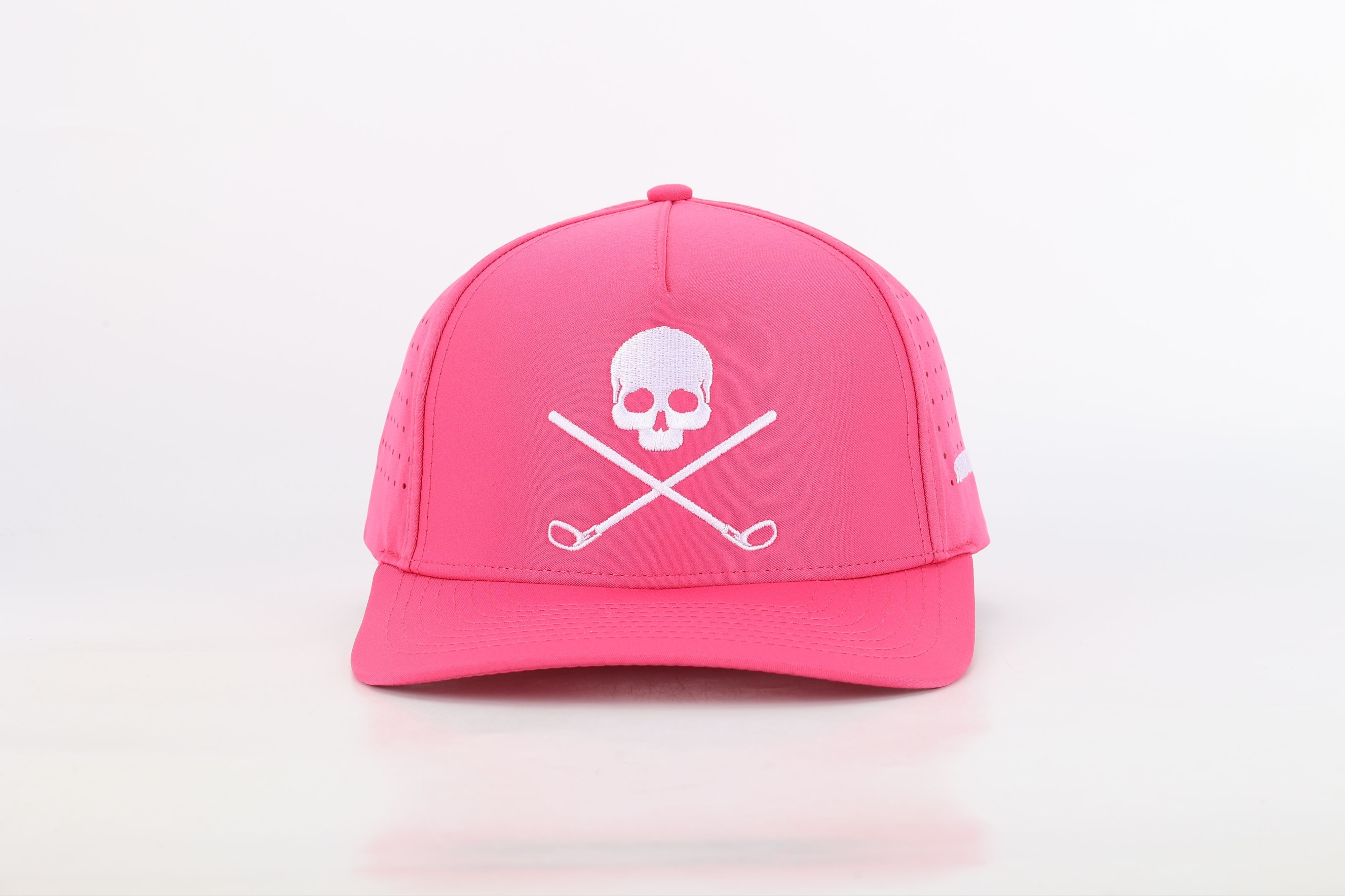 Pink Skull Golf Hat
