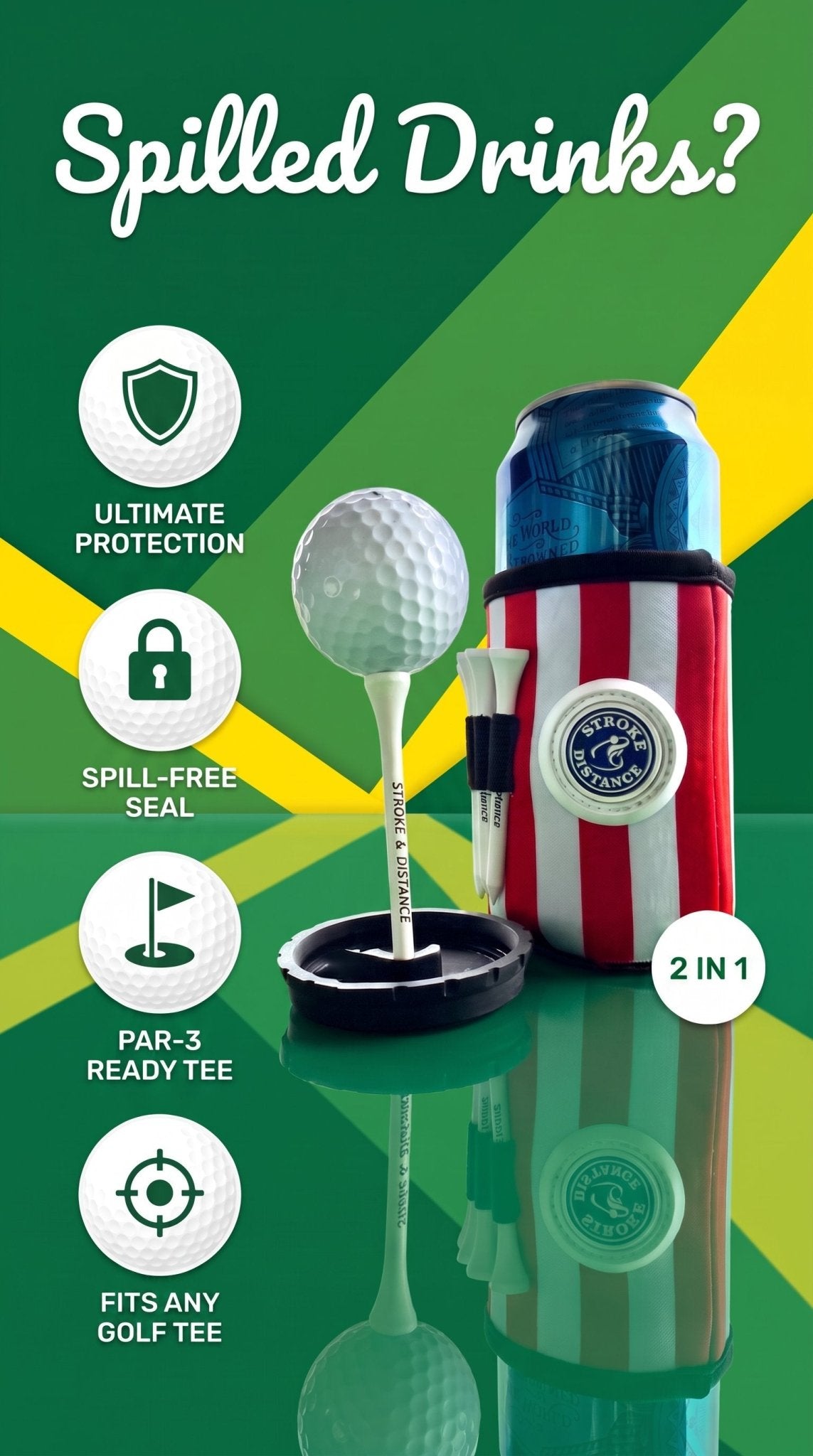Can Cap Tee 3 Pack: Ultimate Beverage Protection & Golf Tee in One